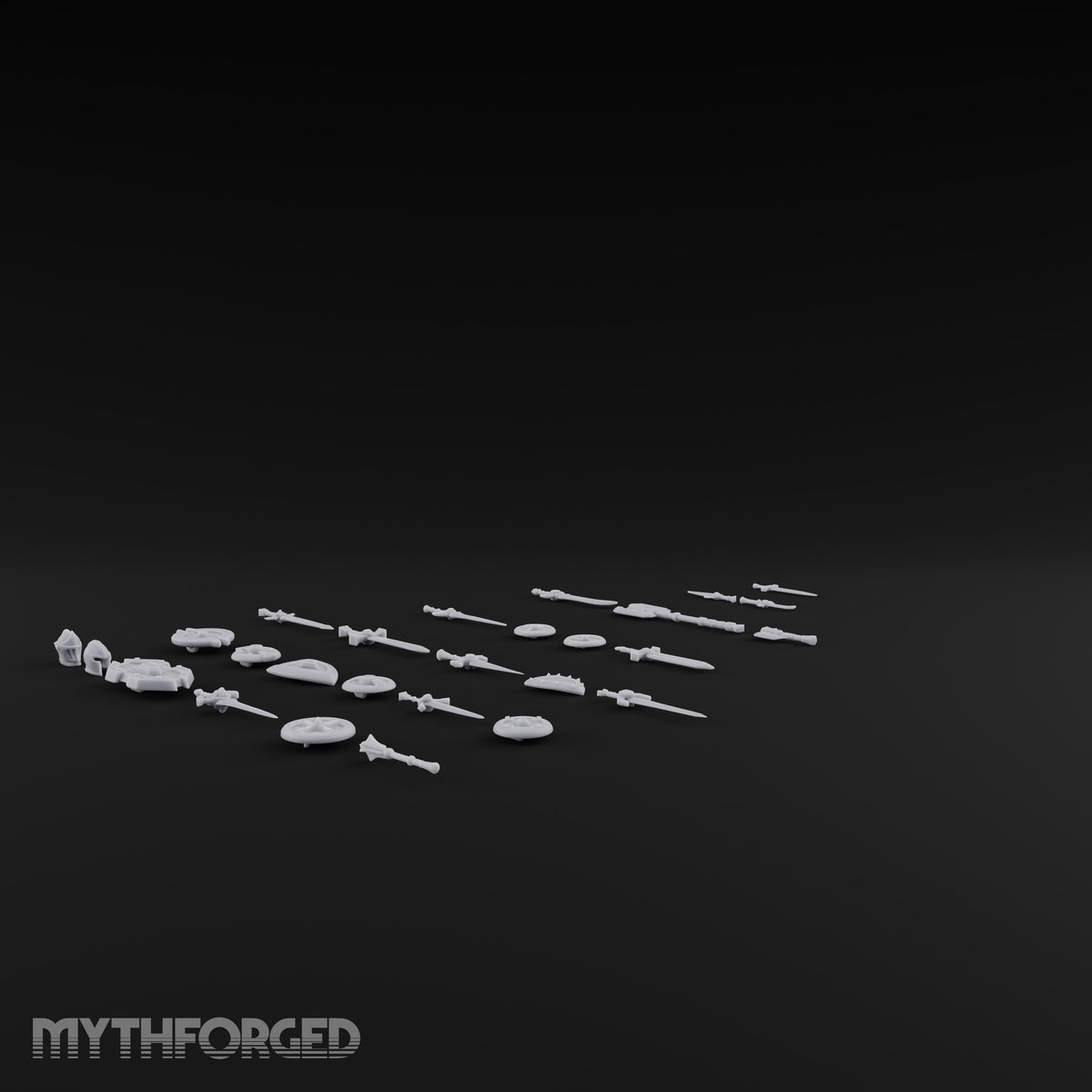 Stock Sorted, Edges Out Medieval Weapons and Shields Set