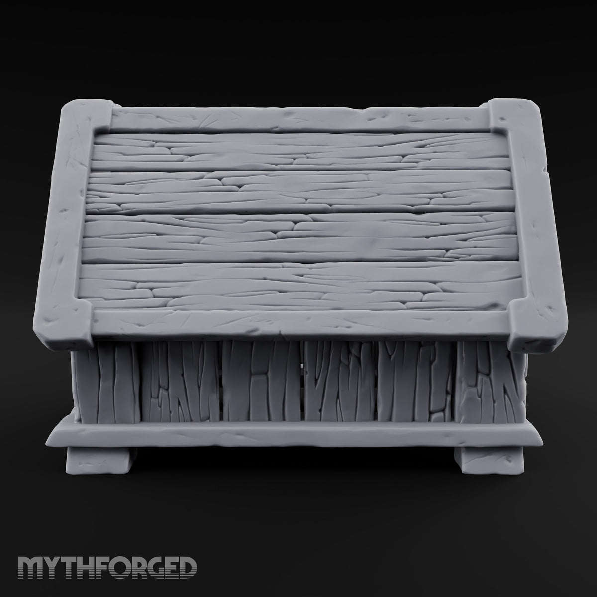 Wheels Fitted, Arsenal Hidden Wooden Weapons Crate on Wheels — Empty