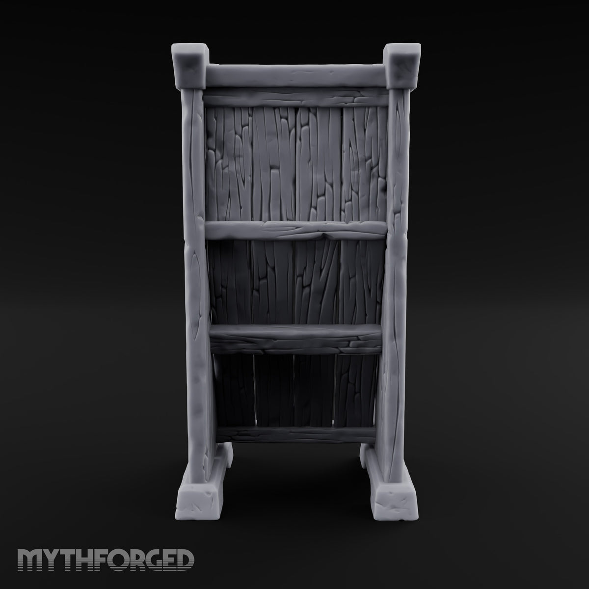 Hang the Helm, Sharpen the Curve Wooden Weapons Display Rack — Empty