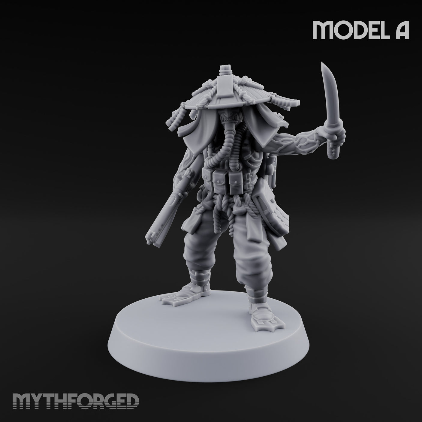 Weird War Amphibious Assaulting Japanese Soldier A Miniature for Dungeons and Dragons, Pathfinder or other TTRPGs