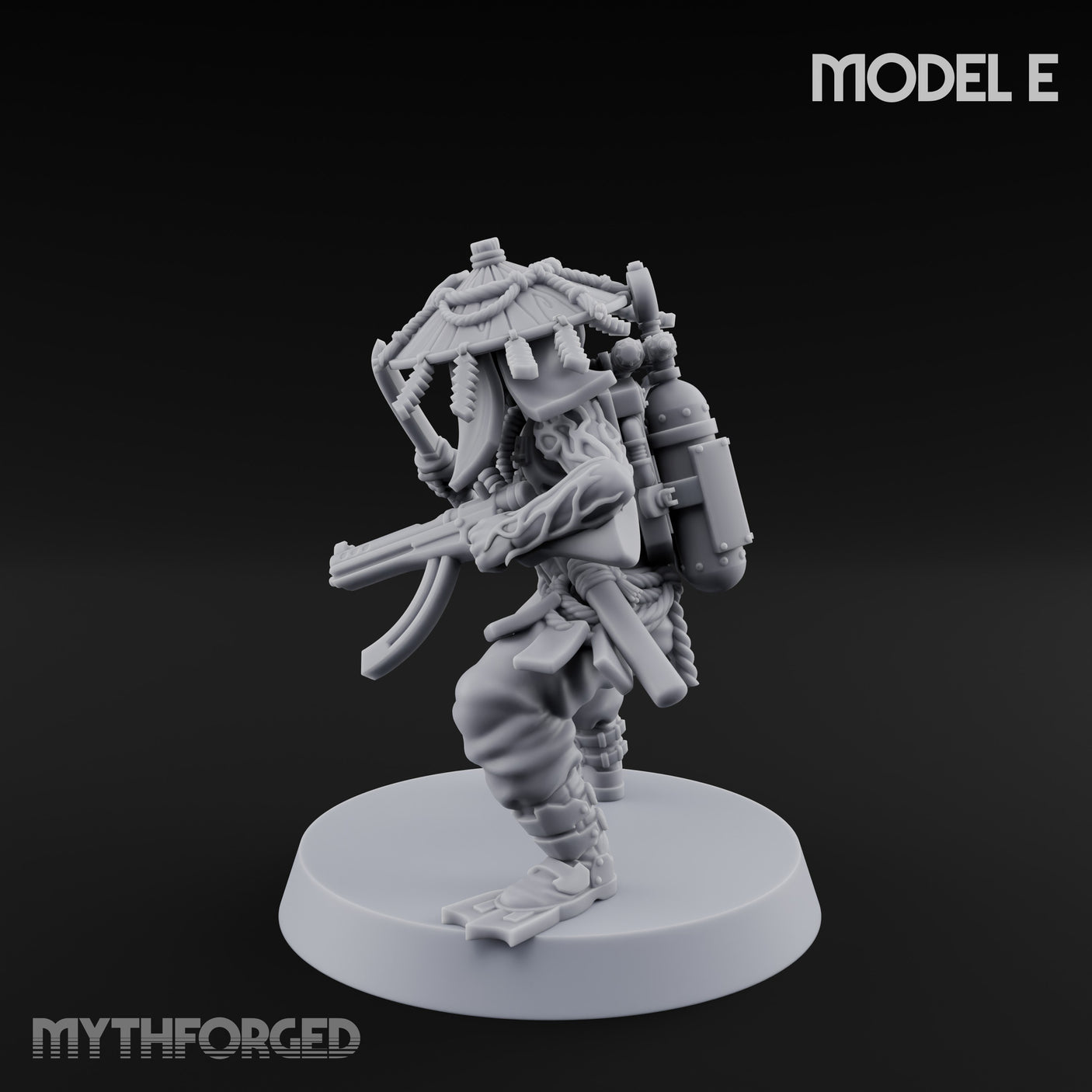 Weird War Amphibious Assaulting Japanese Soldier E Miniature for Dungeons and Dragons, Pathfinder or other TTRPGs