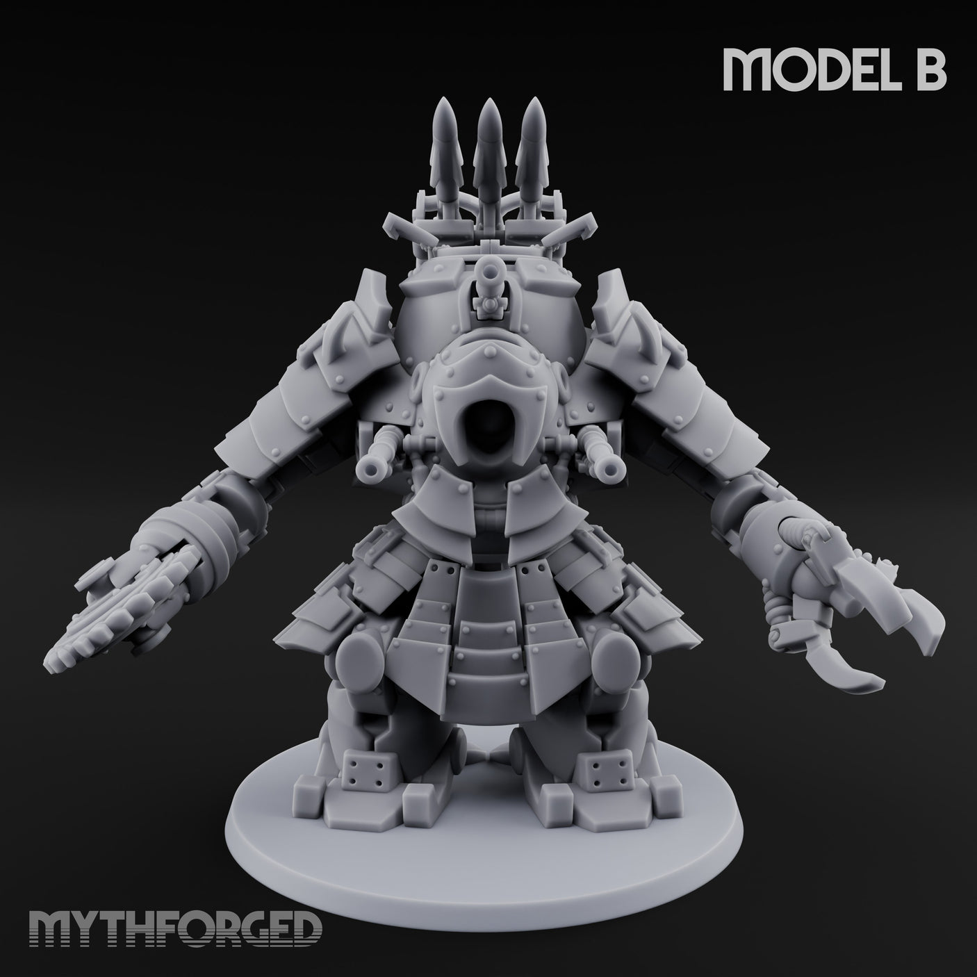 Weird War Claw Stomping Mech Walker B Miniature for Dungeons and Dragons, Pathfinder or other TTRPGs
