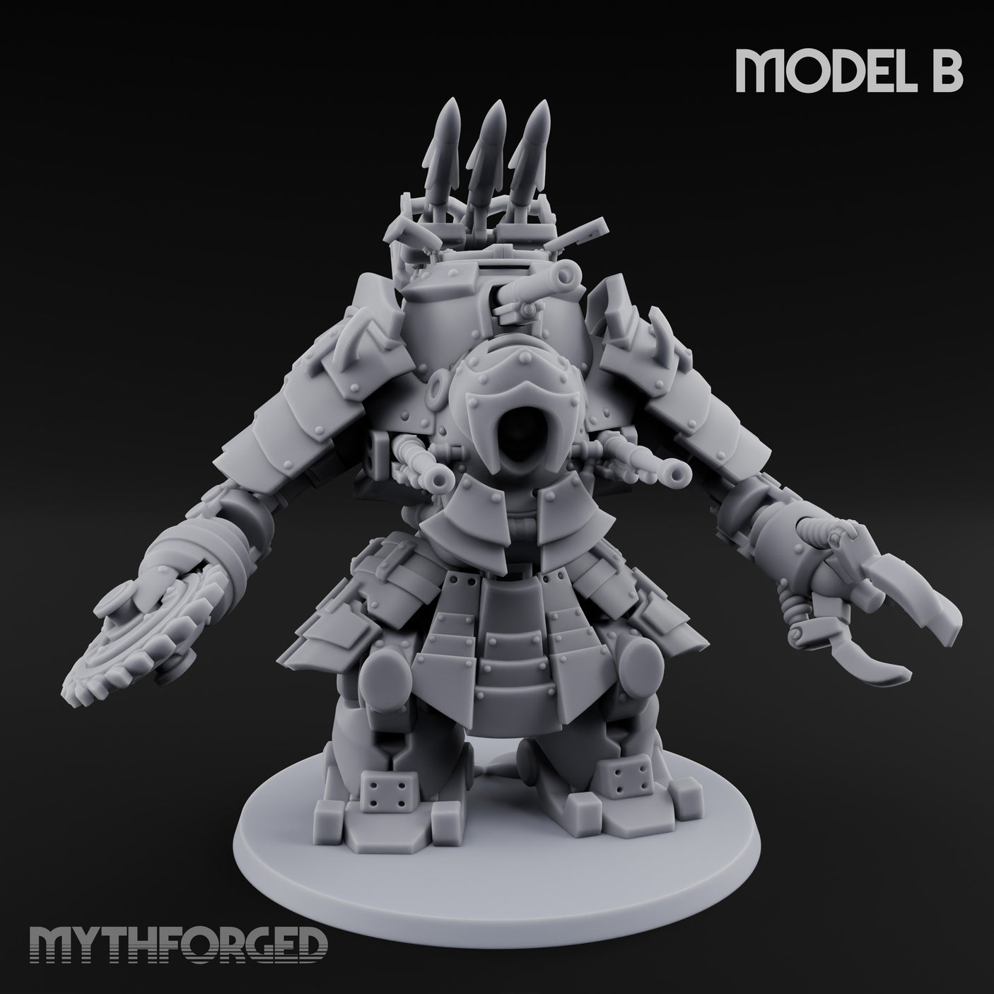 Weird War Claw Stomping Mech Walker B Miniature for Dungeons and Dragons, Pathfinder or other TTRPGs