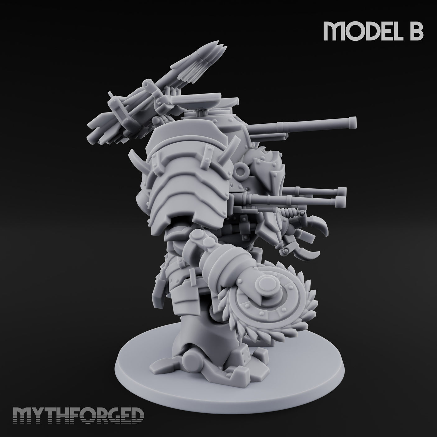 Weird War Claw Stomping Mech Walker B Miniature for Dungeons and Dragons, Pathfinder or other TTRPGs