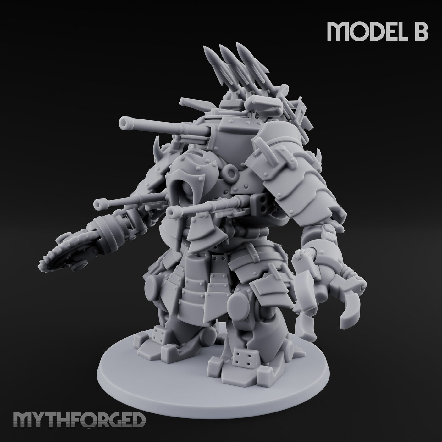 Weird War Claw Stomping Mech Walker B Miniature for Dungeons and Dragons, Pathfinder or other TTRPGs