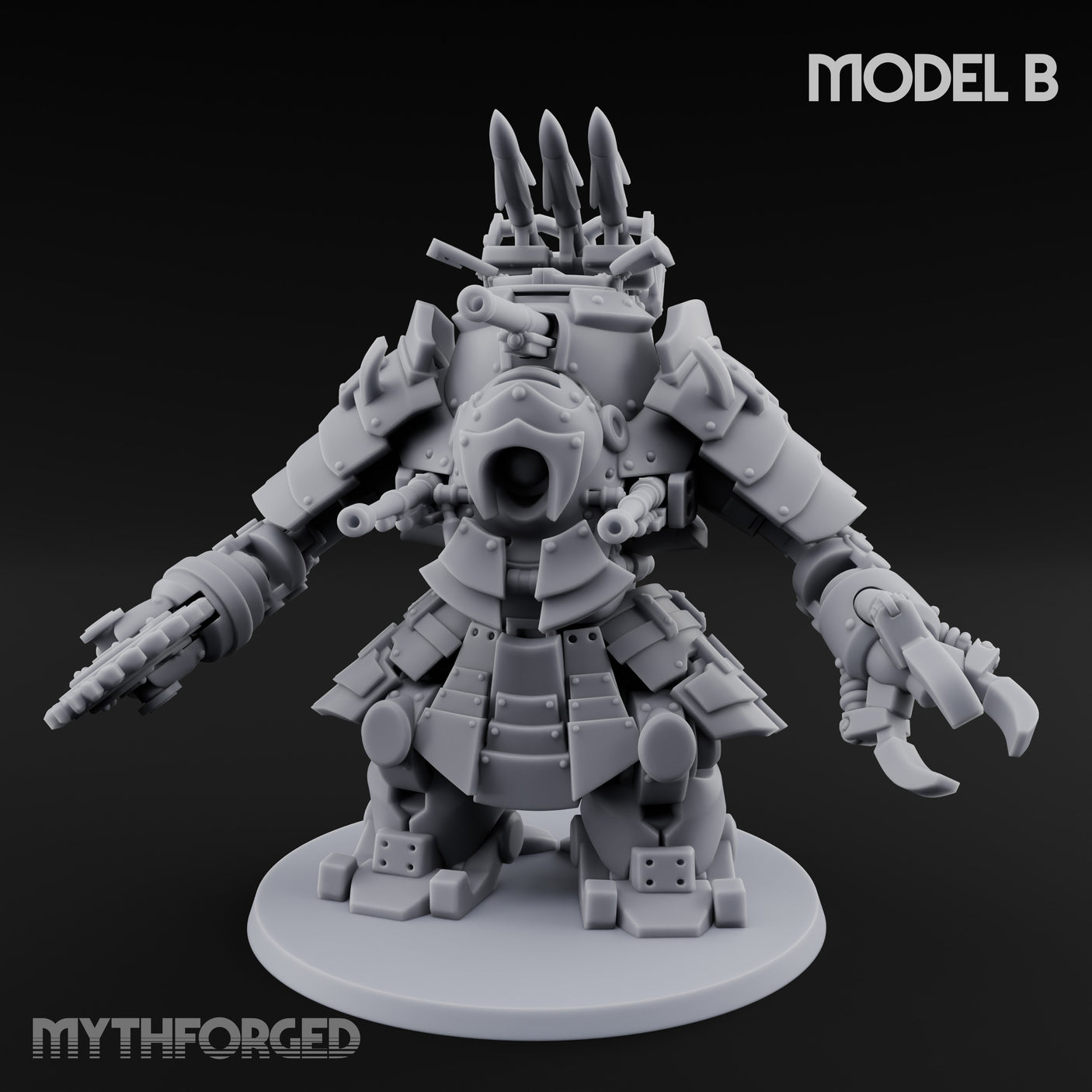 Weird War Claw Stomping Mech Walker B Miniature for Dungeons and Dragons, Pathfinder or other TTRPGs