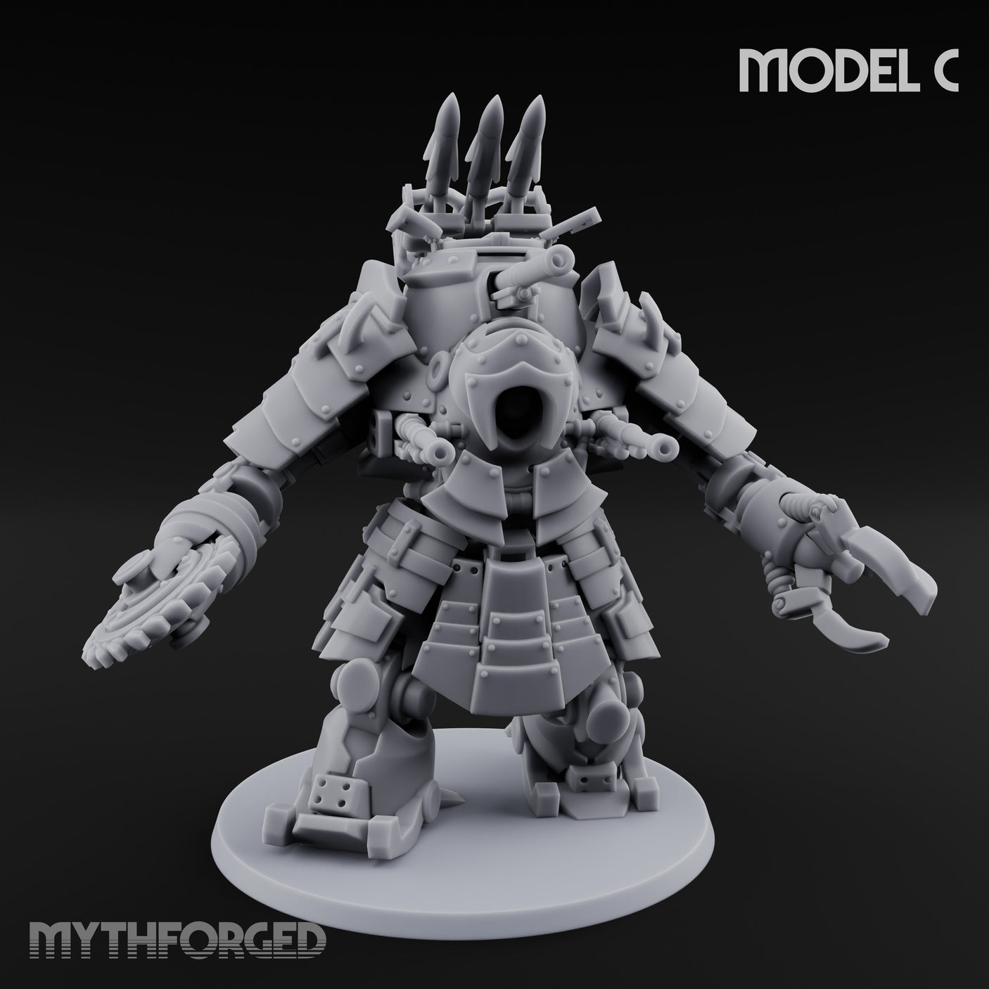 Weird War Claw Stomping Mech Walker C Miniature for Dungeons and Dragons, Pathfinder or other TTRPGs