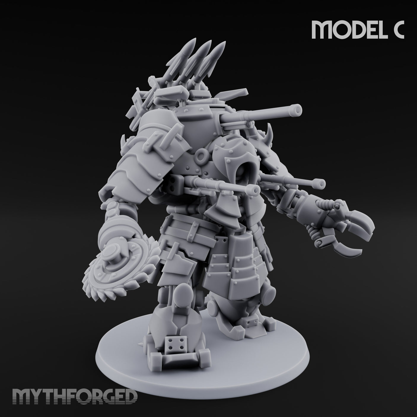 Weird War Claw Stomping Mech Walker C Miniature for Dungeons and Dragons, Pathfinder or other TTRPGs