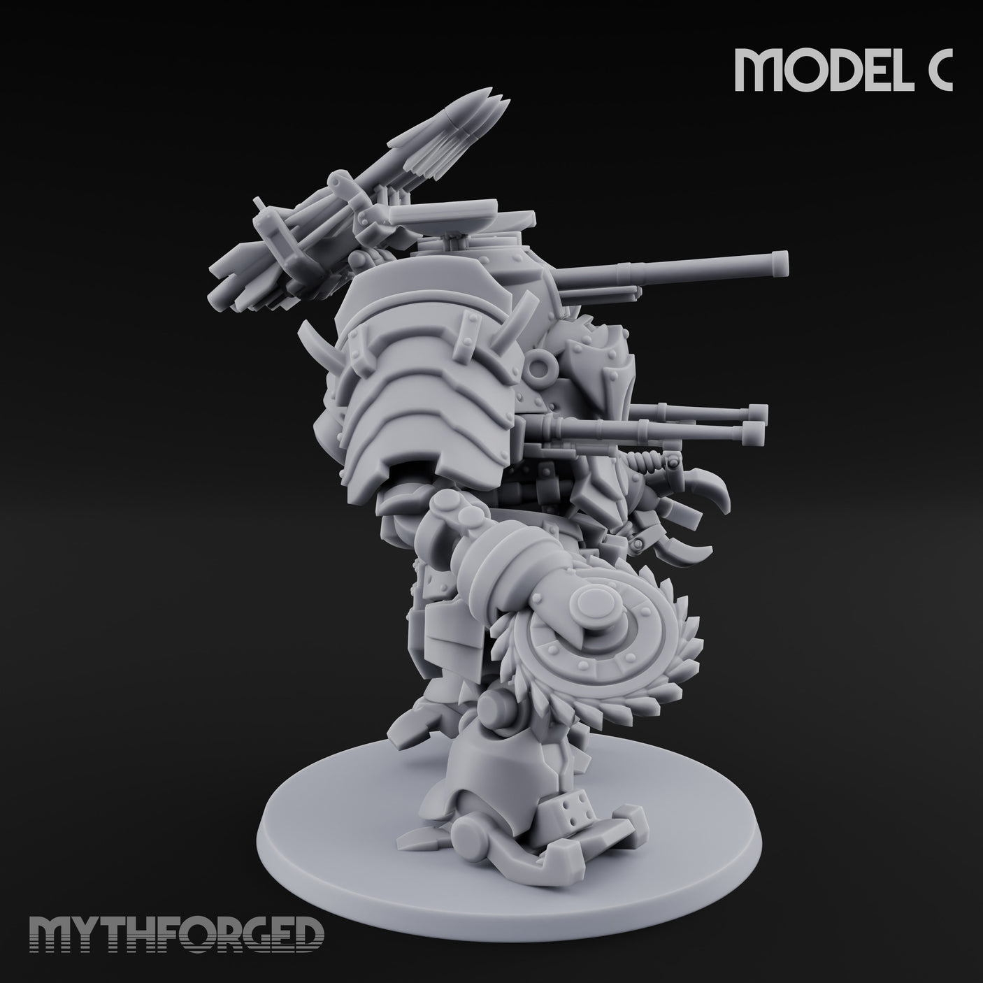 Weird War Claw Stomping Mech Walker C Miniature for Dungeons and Dragons, Pathfinder or other TTRPGs