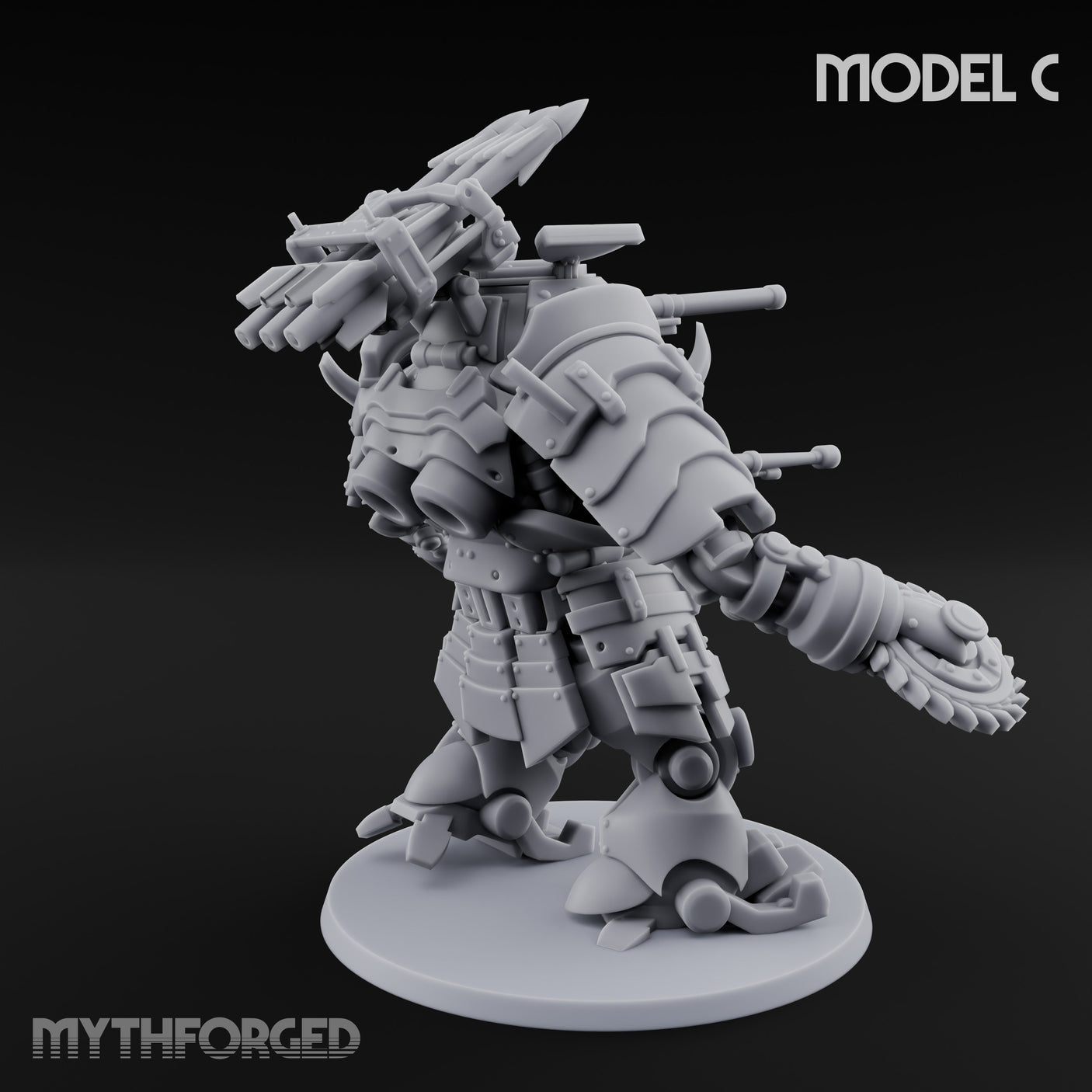 Weird War Claw Stomping Mech Walker C Miniature for Dungeons and Dragons, Pathfinder or other TTRPGs