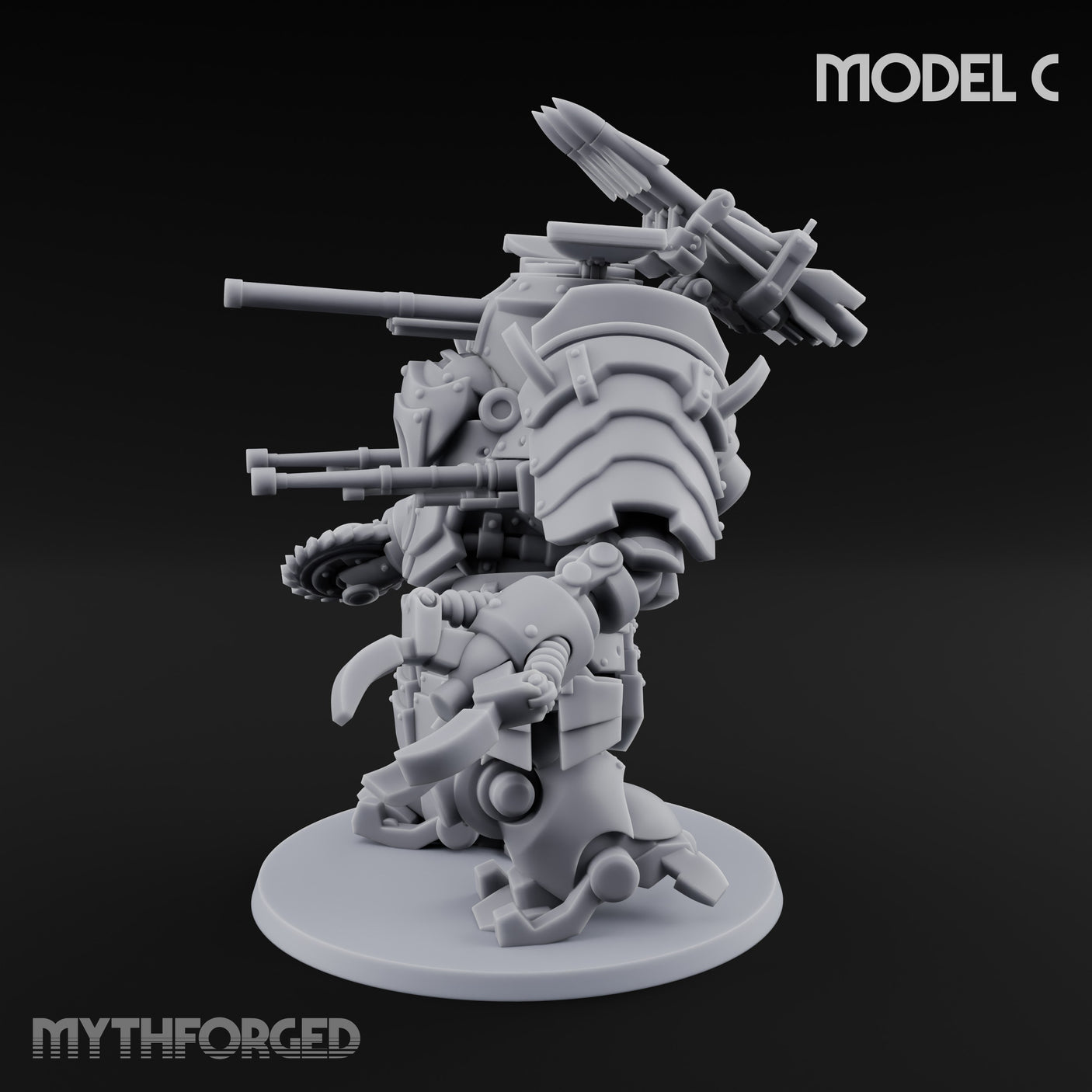 Weird War Claw Stomping Mech Walker C Miniature for Dungeons and Dragons, Pathfinder or other TTRPGs