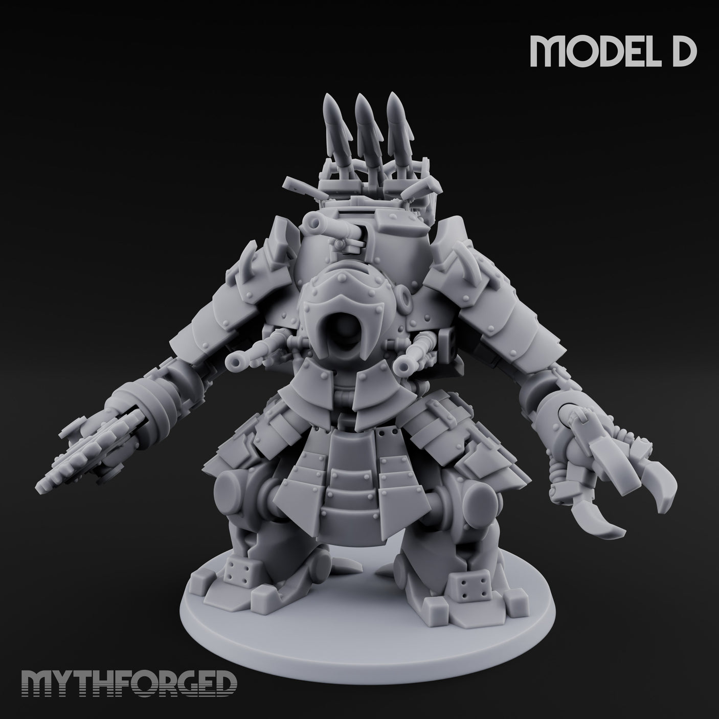 Weird War Claw Stomping Mech Walker D Miniature for Dungeons and Dragons, Pathfinder or other TTRPGs