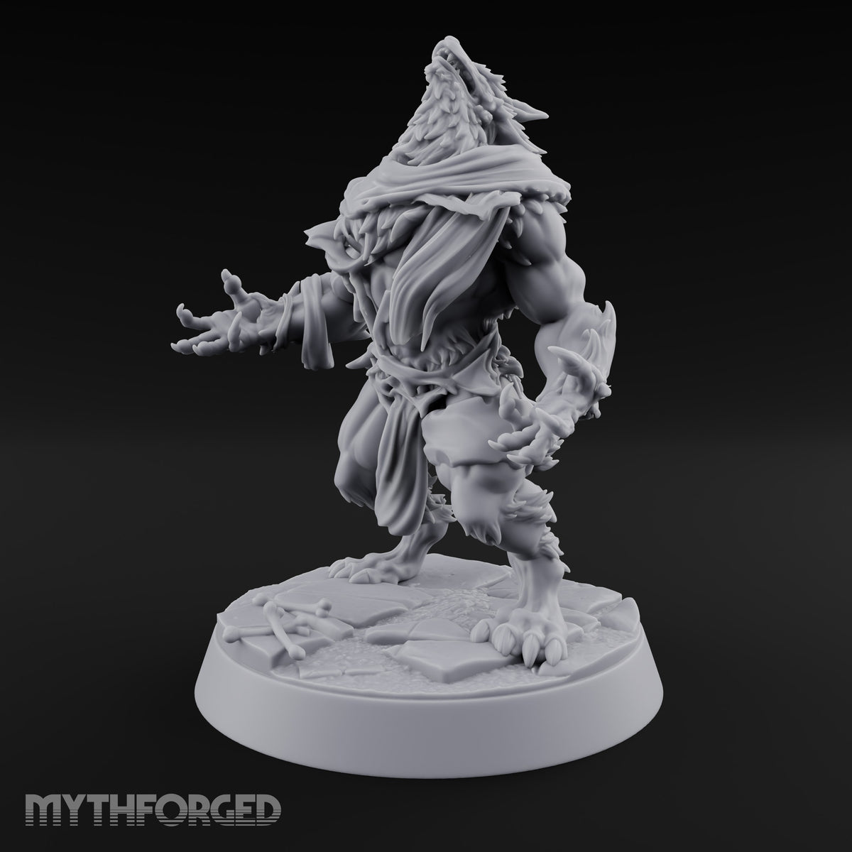 Scarves Torn, Fangs Bared Werewolf Monster B