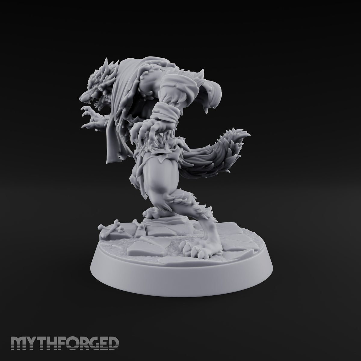 Scarves Torn, Fangs Bared Werewolf Monster C