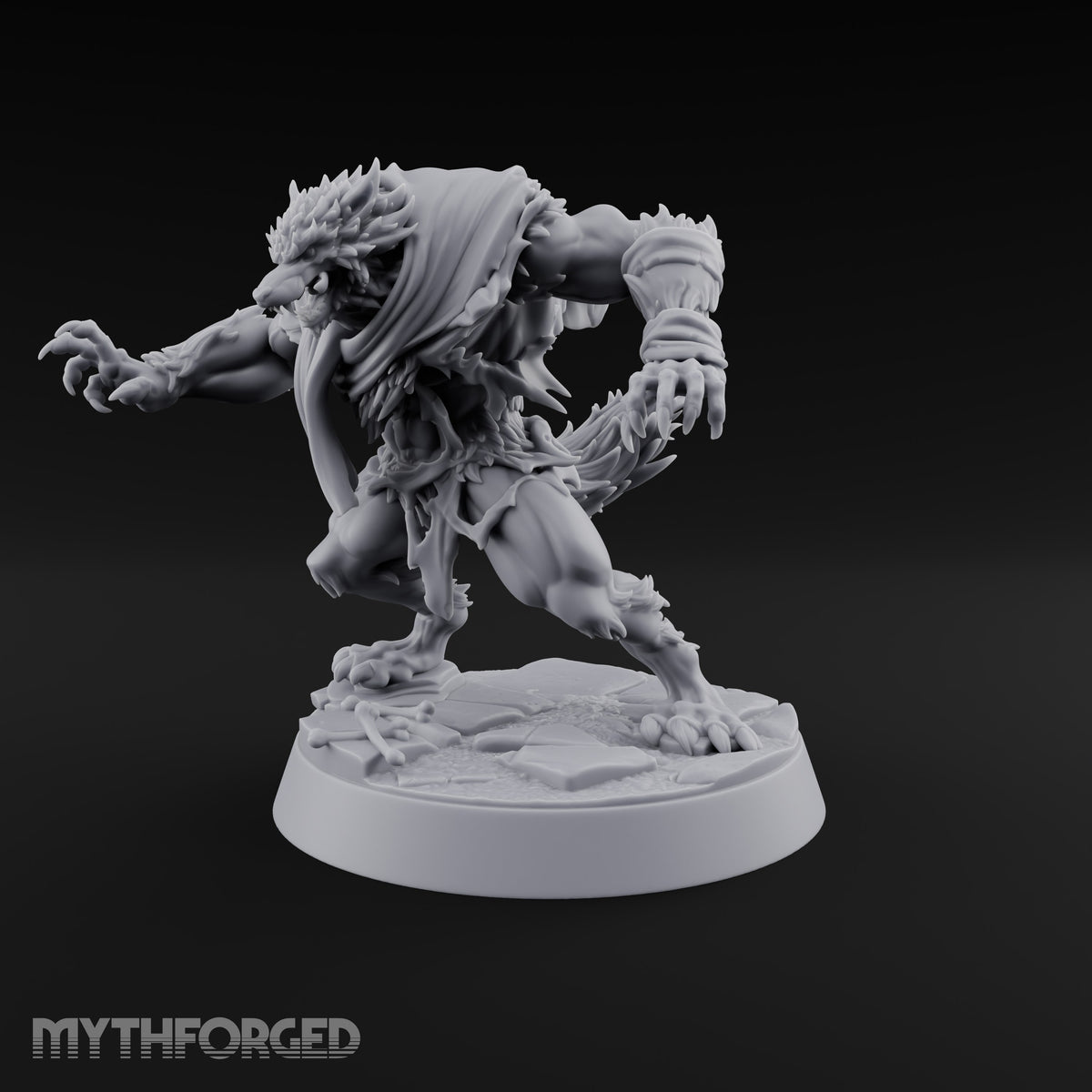 Scarves Torn, Fangs Bared Werewolf Monster C