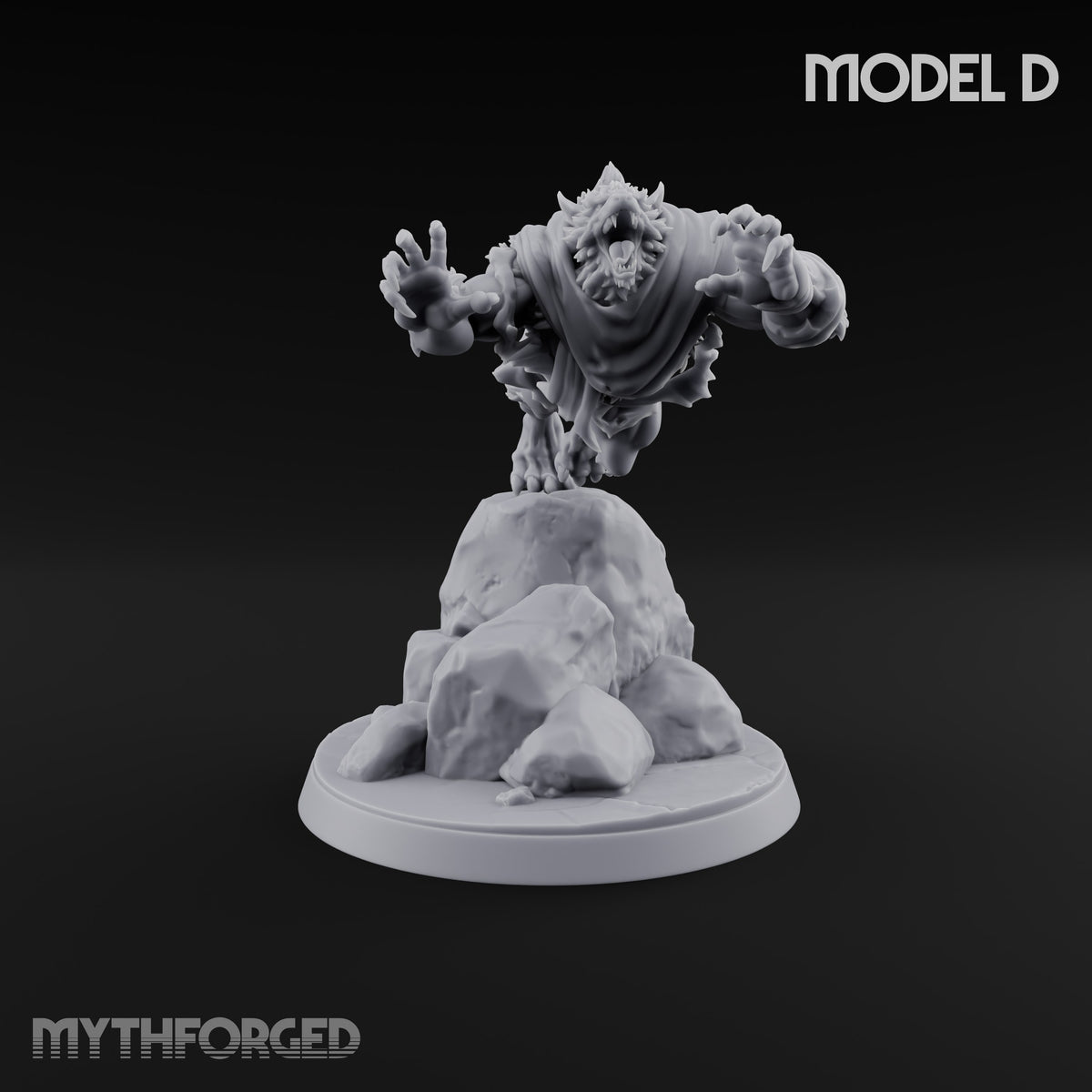 Scarves Torn, Fangs Bared Werewolf Monster D