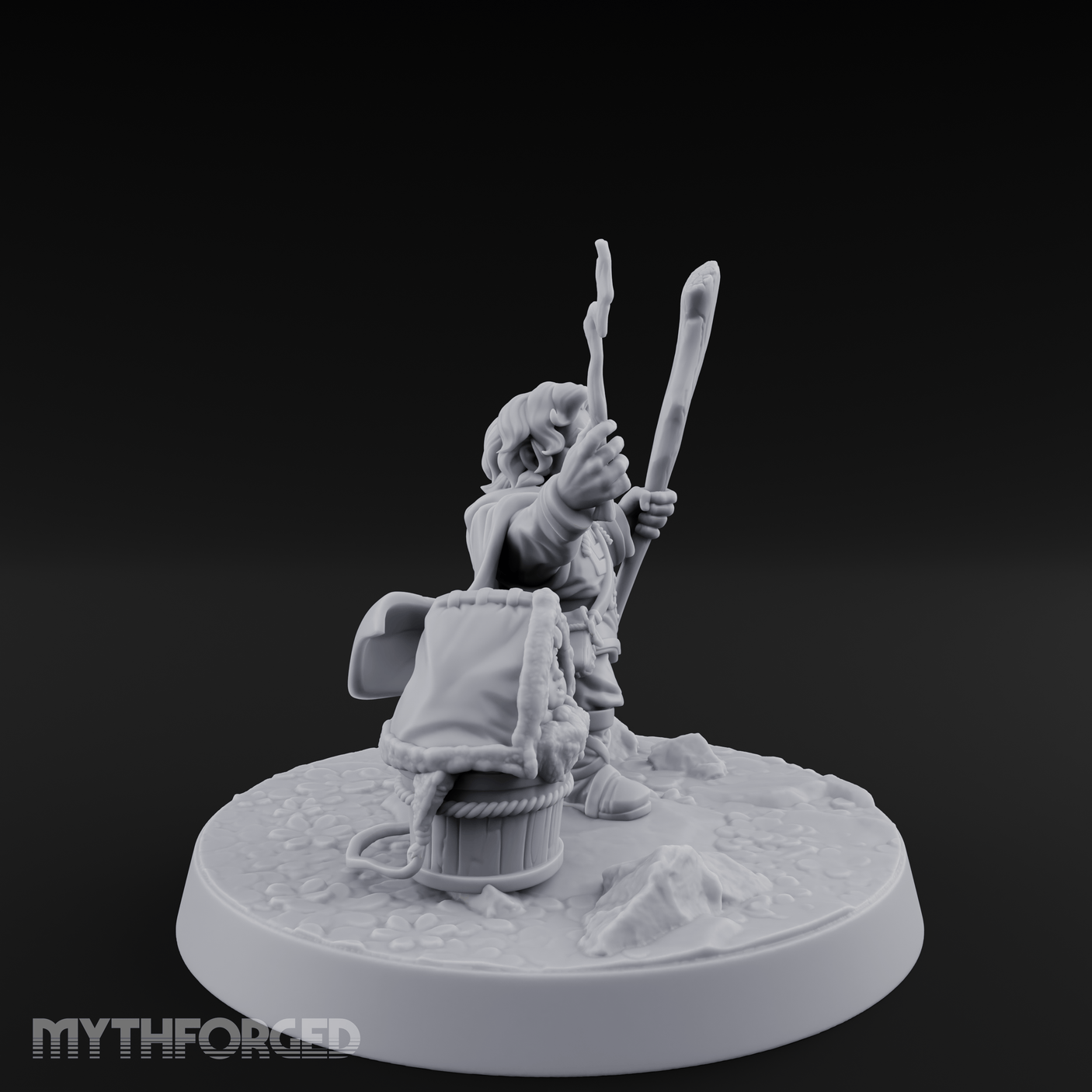 Willowy Halfling Protector Miniature for Dungeons and Dragons, Pathfinder or other TTRPGs