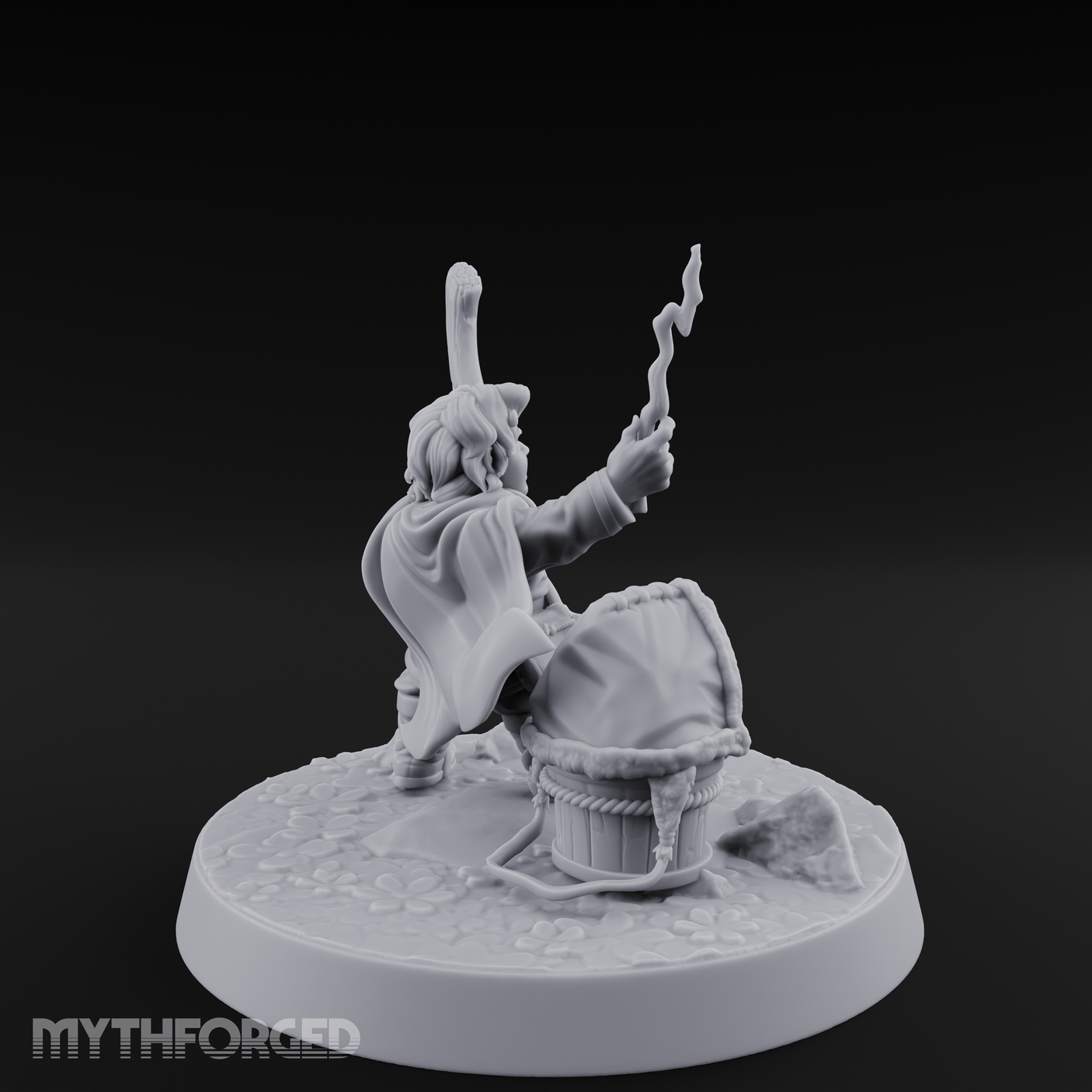 Willowy Halfling Protector Miniature for Dungeons and Dragons, Pathfinder or other TTRPGs