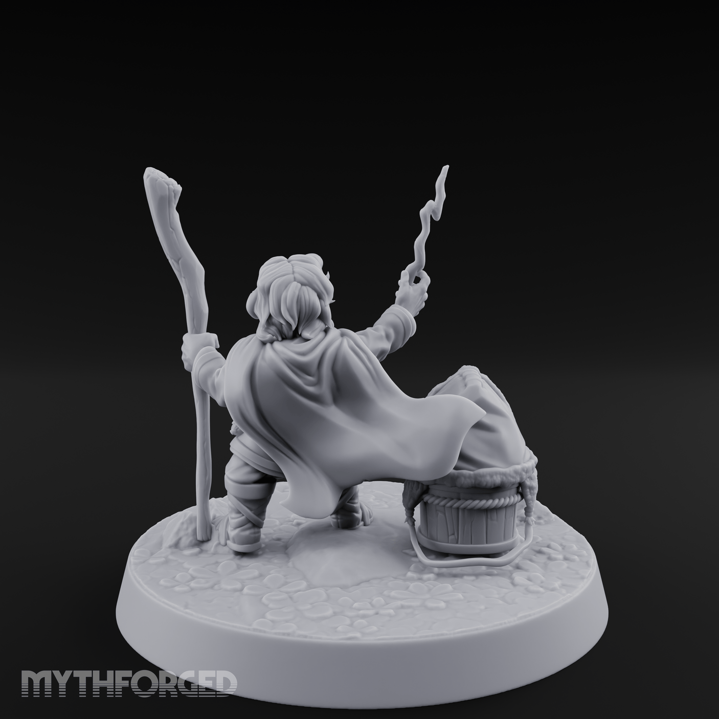 Willowy Halfling Protector Miniature for Dungeons and Dragons, Pathfinder or other TTRPGs
