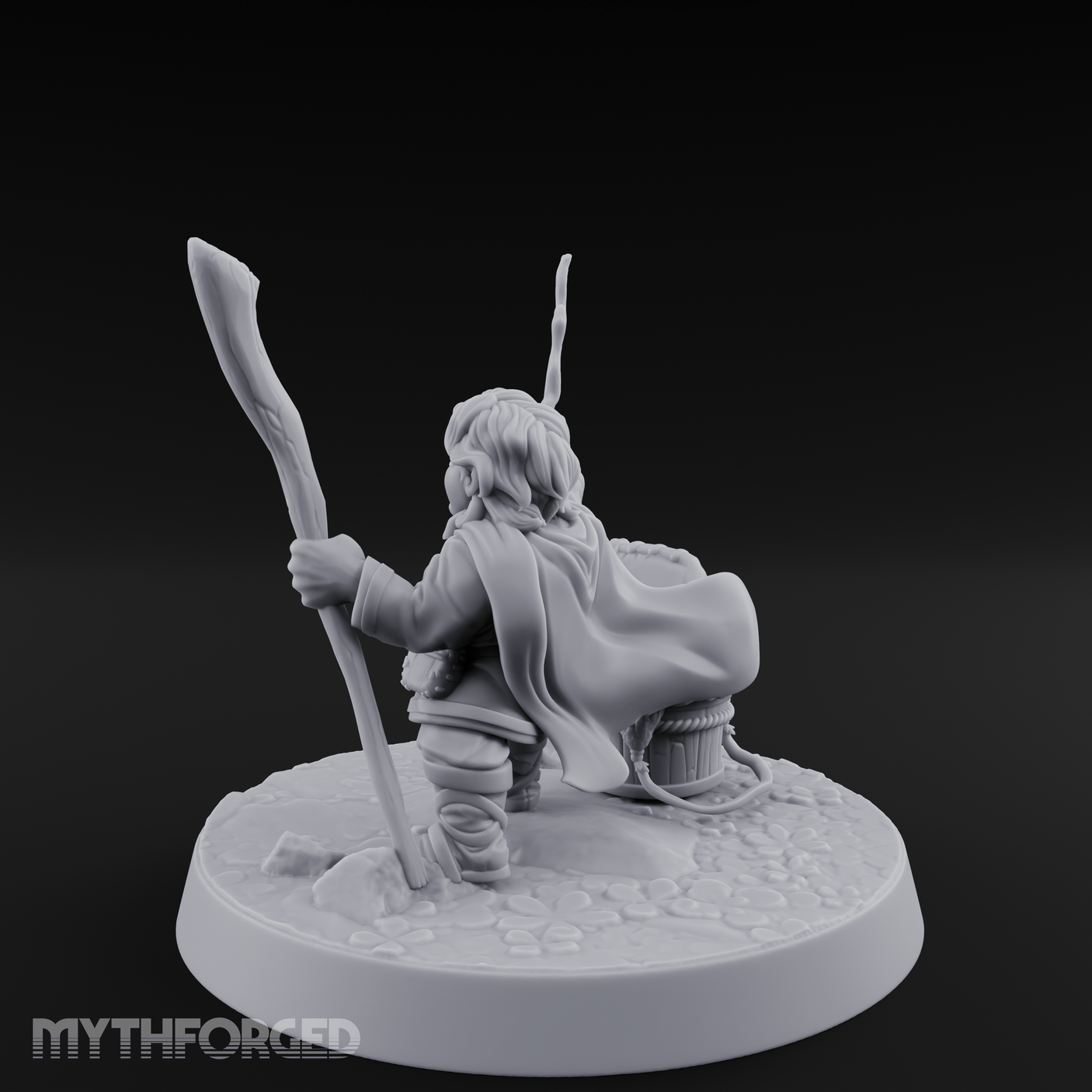 Willowy Halfling Protector Miniature for Dungeons and Dragons, Pathfinder or other TTRPGs