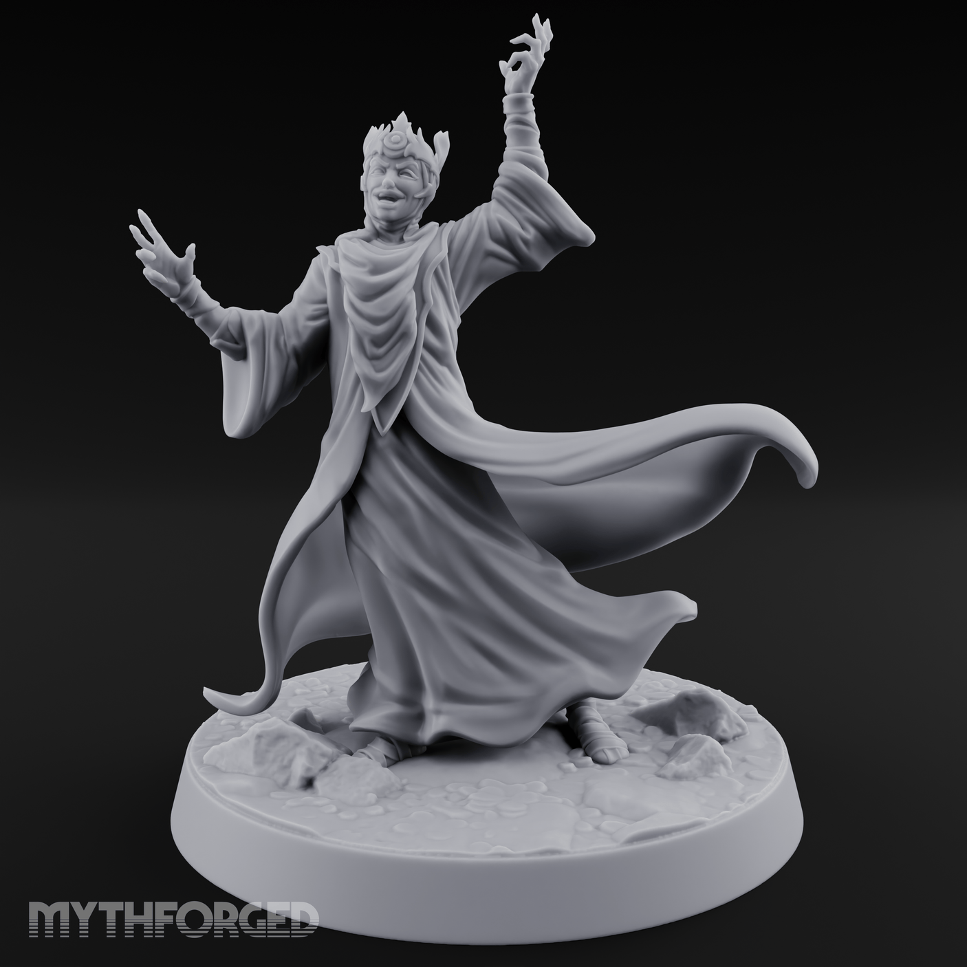 Flourishing With Magic Human Sorcereress Miniature for Dungeons and Dragons, Pathfinder or other TTRPGs