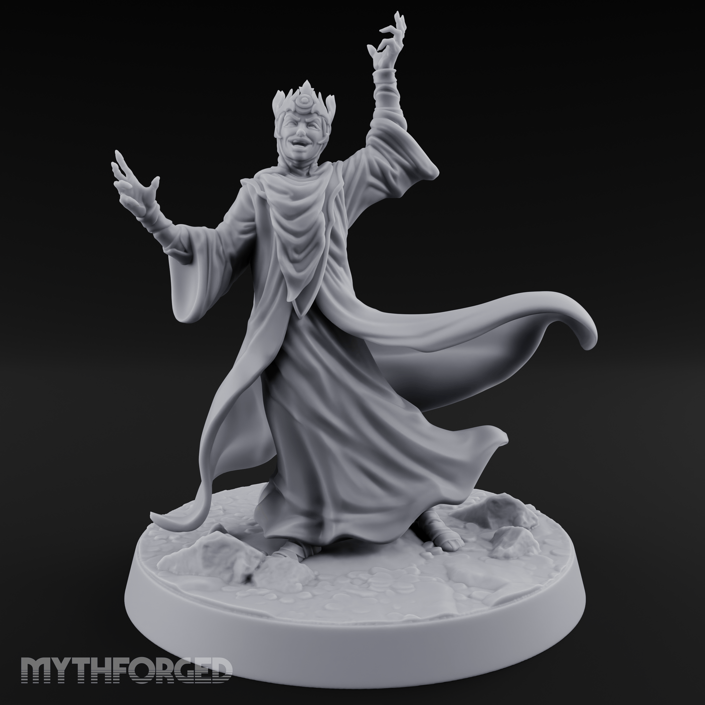 Flourishing With Magic Human Sorcereress Miniature for Dungeons and Dragons, Pathfinder or other TTRPGs