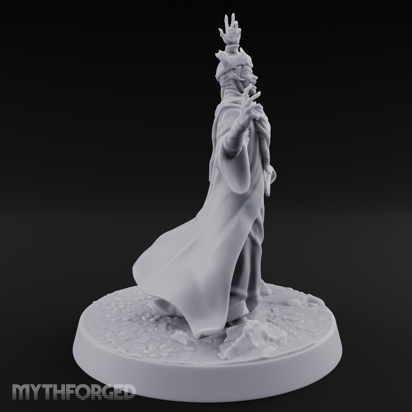 Flourishing With Magic Human Sorcereress Miniature for Dungeons and Dragons, Pathfinder or other TTRPGs