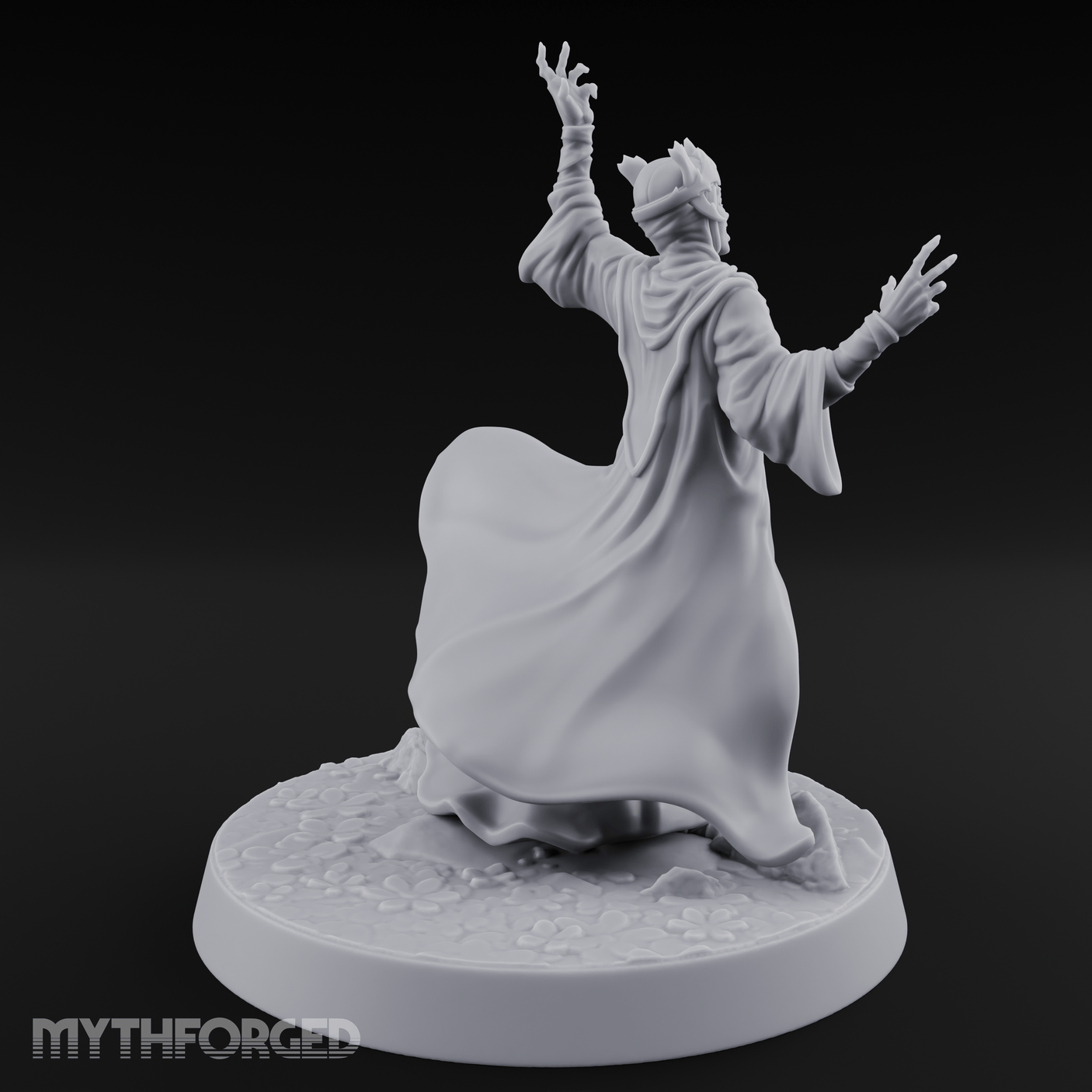 Flourishing With Magic Human Sorcereress Miniature for Dungeons and Dragons, Pathfinder or other TTRPGs