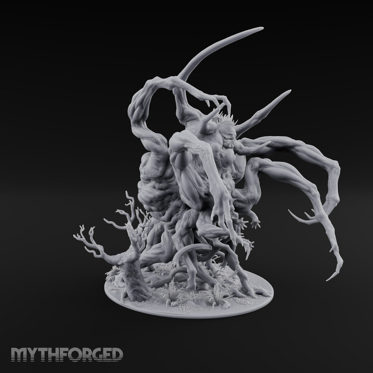 Nothing Brotherly About It Dunwich Horror with Horns, Claw-Limbs and Dead Trees