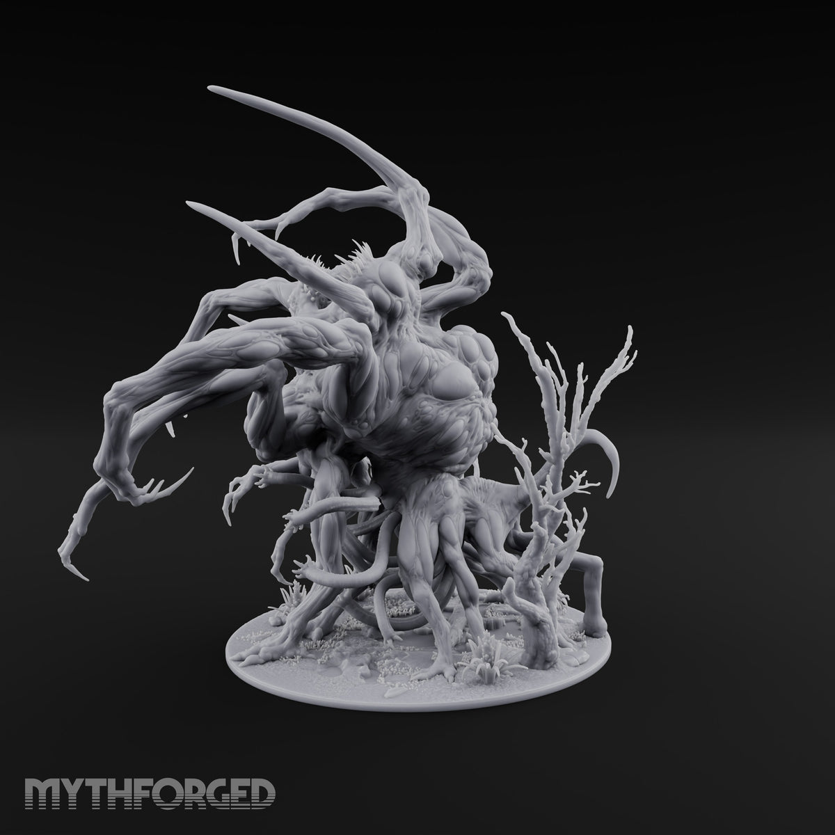 Nothing Brotherly About It Dunwich Horror with Horns, Claw-Limbs and Dead Trees
