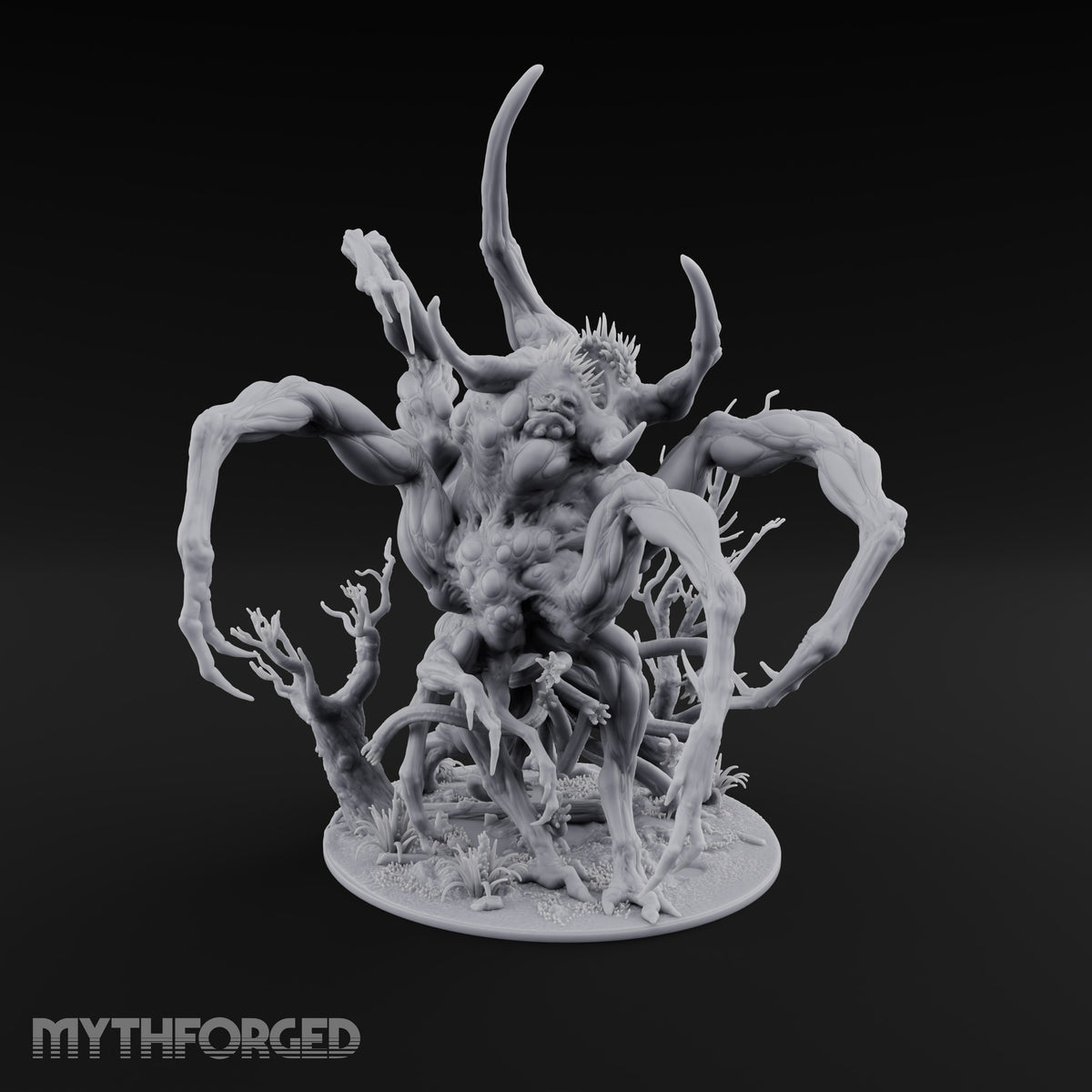 Nothing Brotherly About It Dunwich Horror with Horns, Claw-Limbs and Dead Trees