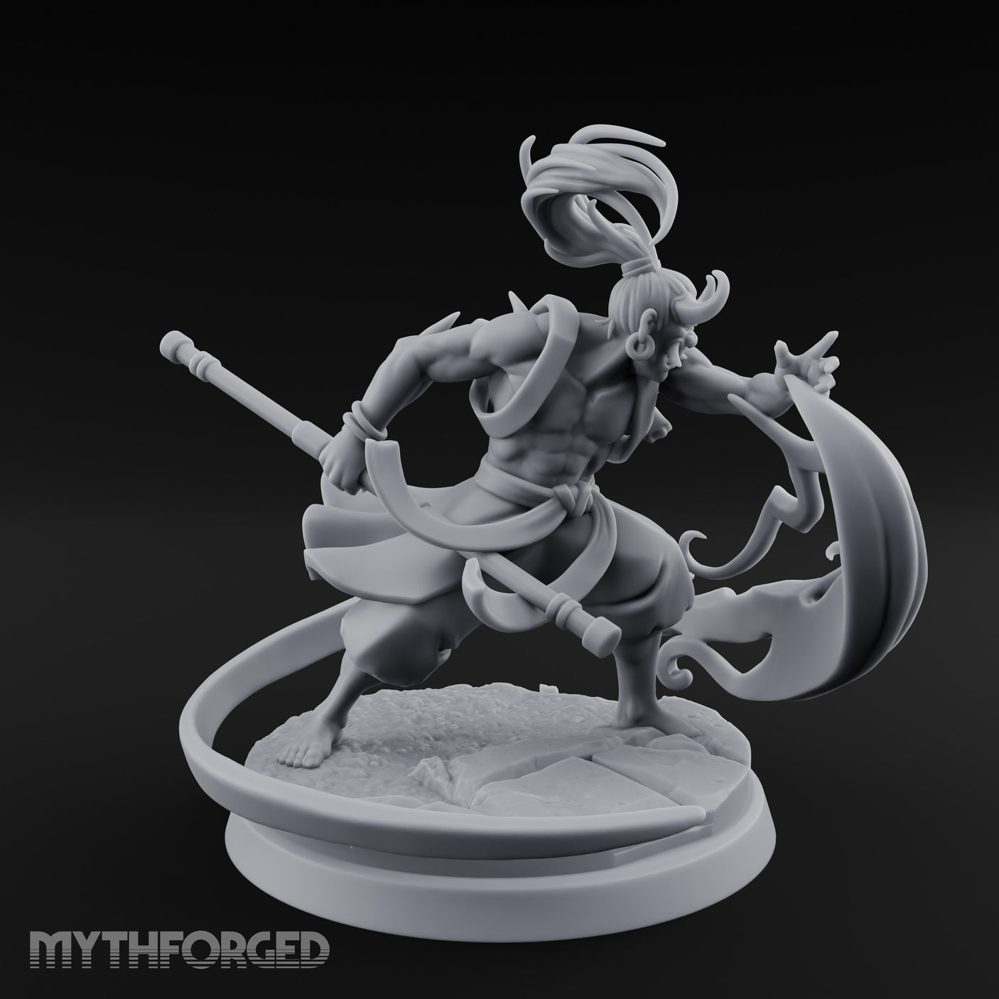 Wind Whipping Staff Spinning Oni Shaman gallery 4