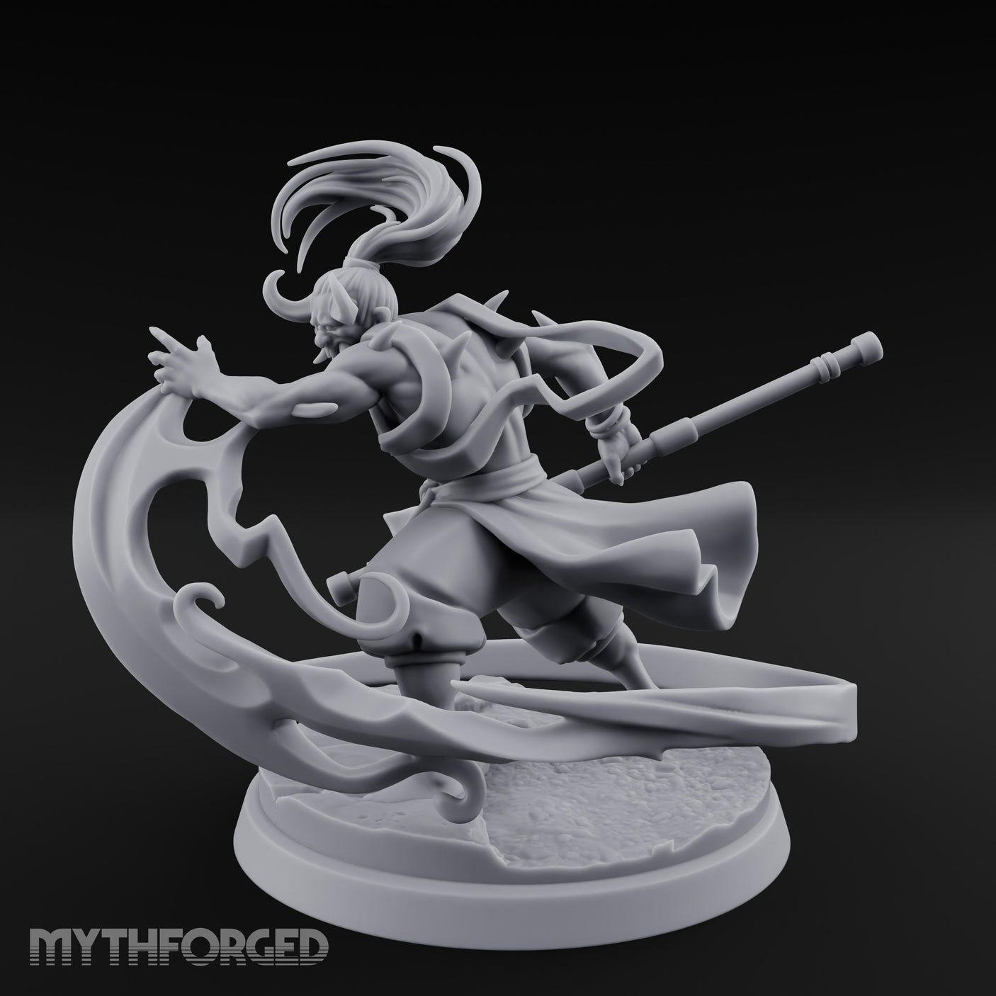 Wind Whipping Staff Spinning Oni Shaman gallery 9