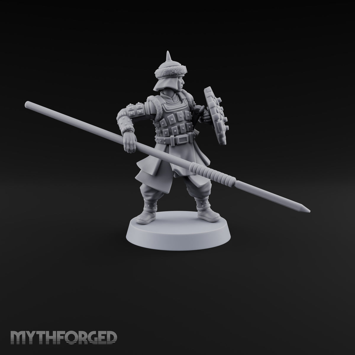 Pointed Opinions Human Steppe Spearmen with Studded Round Shields and Spiked Helms — B