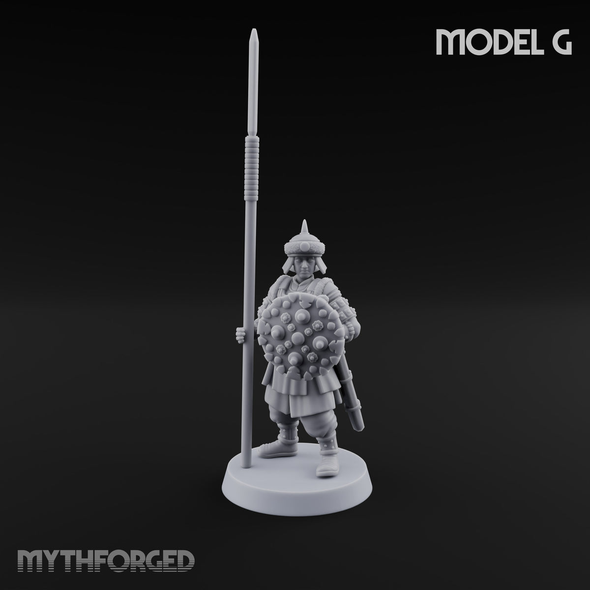 Pointed Opinions Human Steppe Spearmen with Studded Round Shields and Spiked Helms — G