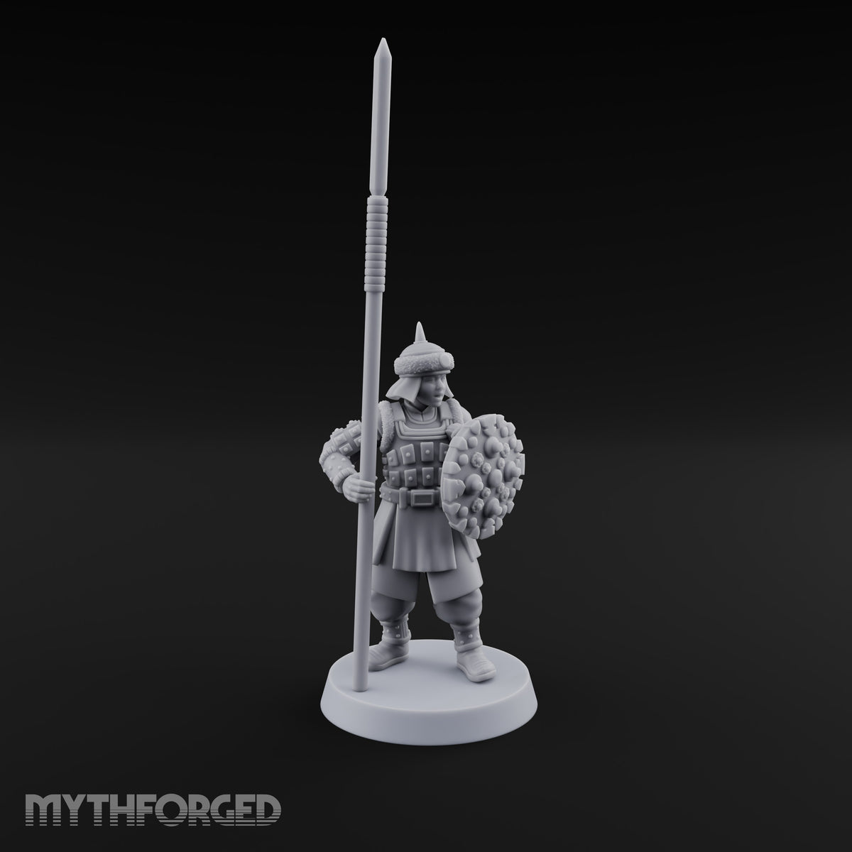 Pointed Opinions Human Steppe Spearmen with Studded Round Shields and Spiked Helms — H