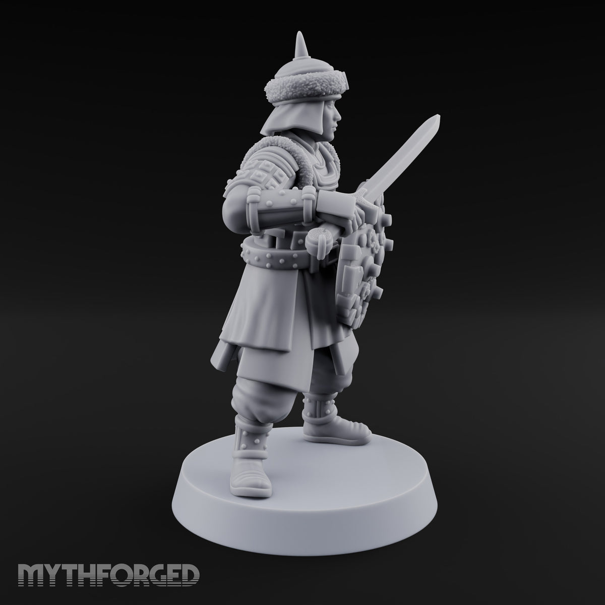 Shields Studded, Steel Singing Human Steppe Swordsman A