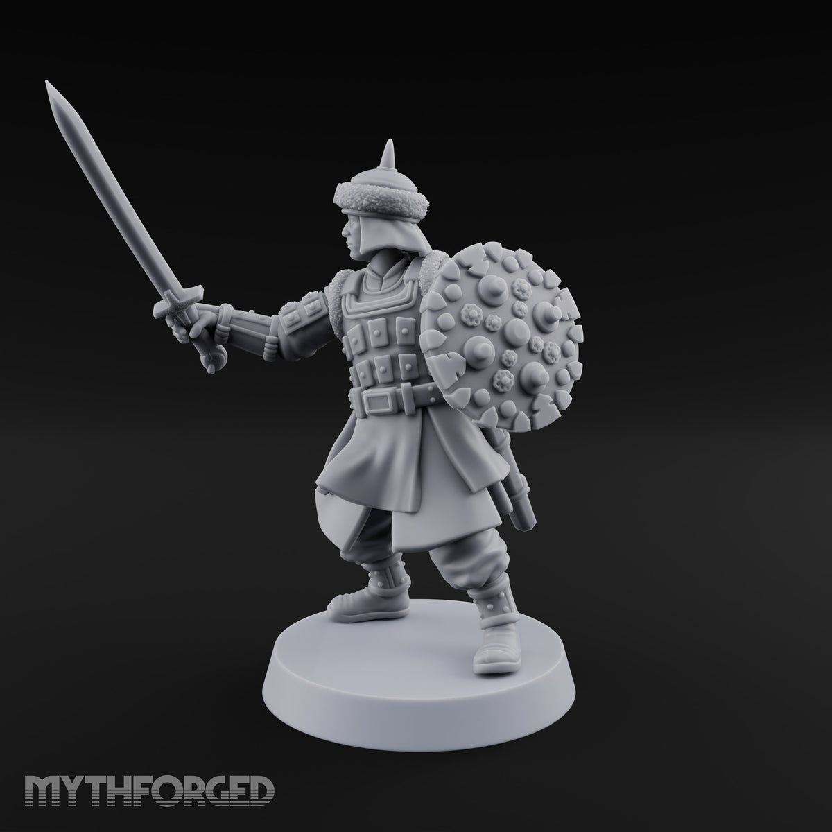 Shields Studded, Steel Singing Human Steppe Swordsman B