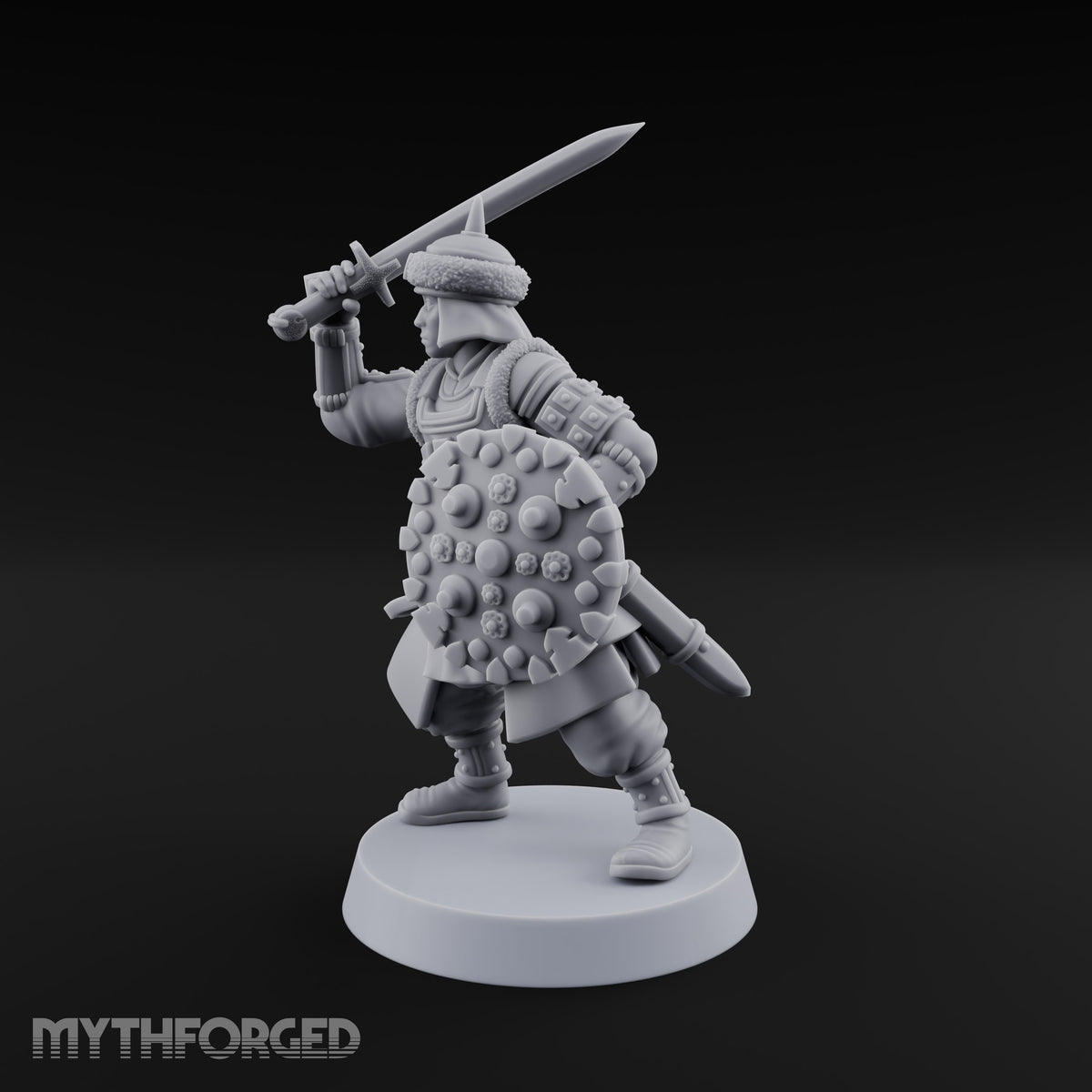 Shields Studded, Steel Singing Human Steppe Swordsman C
