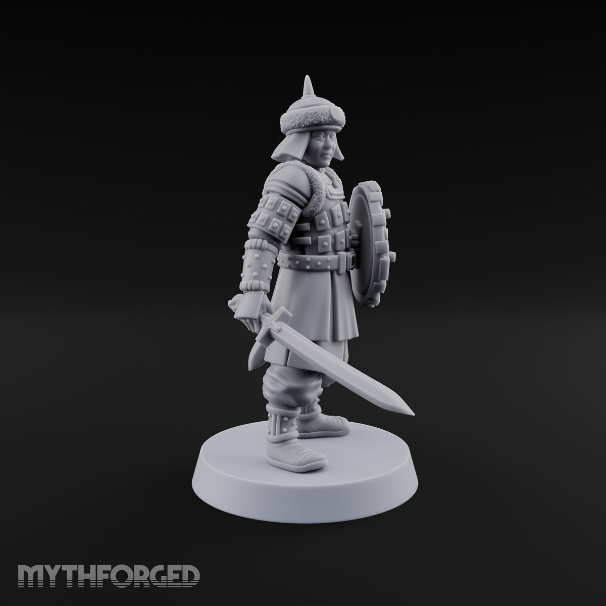 Shields Studded, Steel Singing Human Steppe Swordsman F