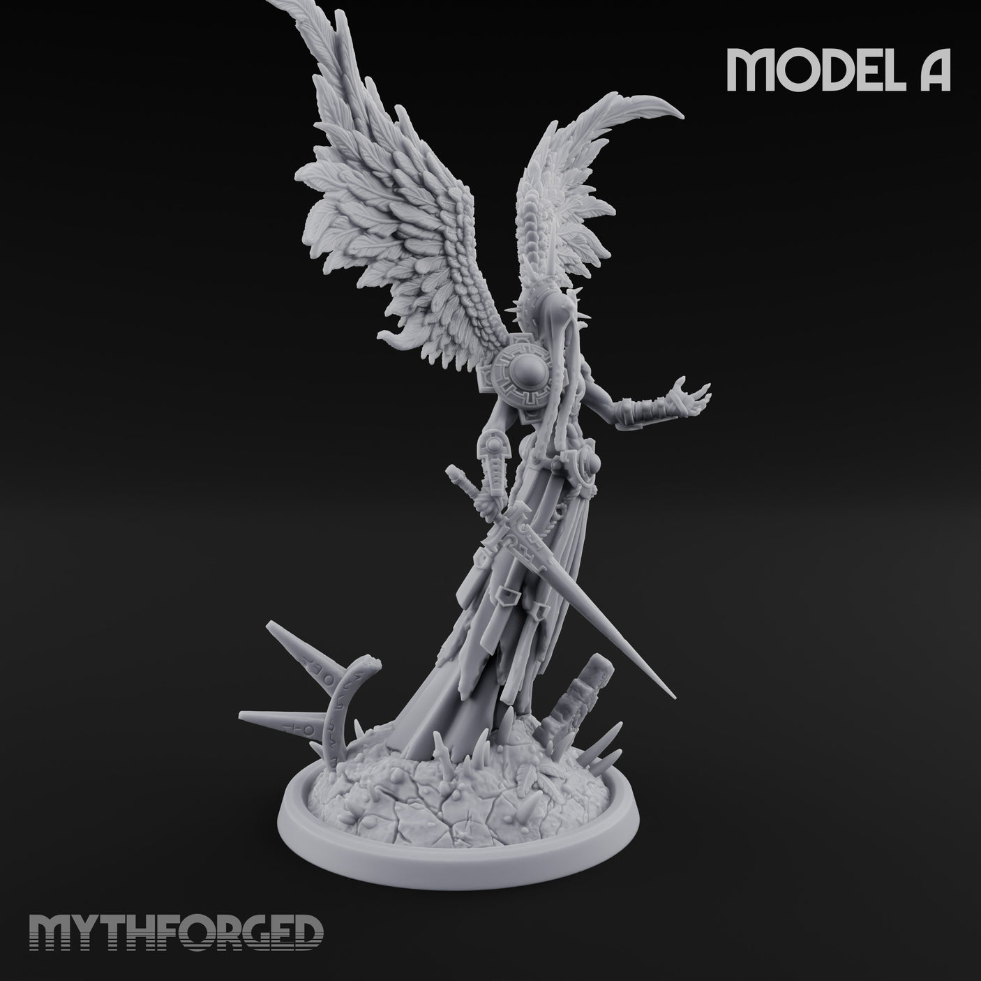 Wings Spread Descending Seraph Warrior A gallery 2