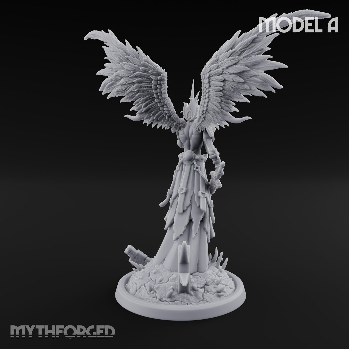 Wings Spread Descending Seraph Warrior A gallery 4