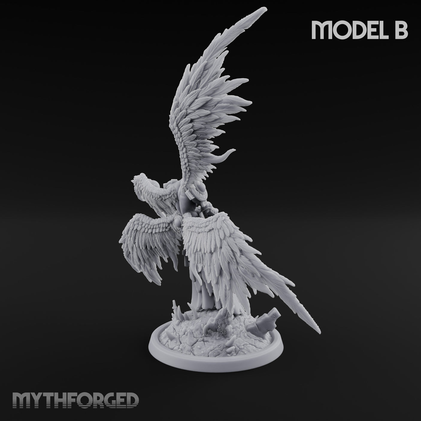 Wings Spread Descending Seraph Warrior B gallery 3