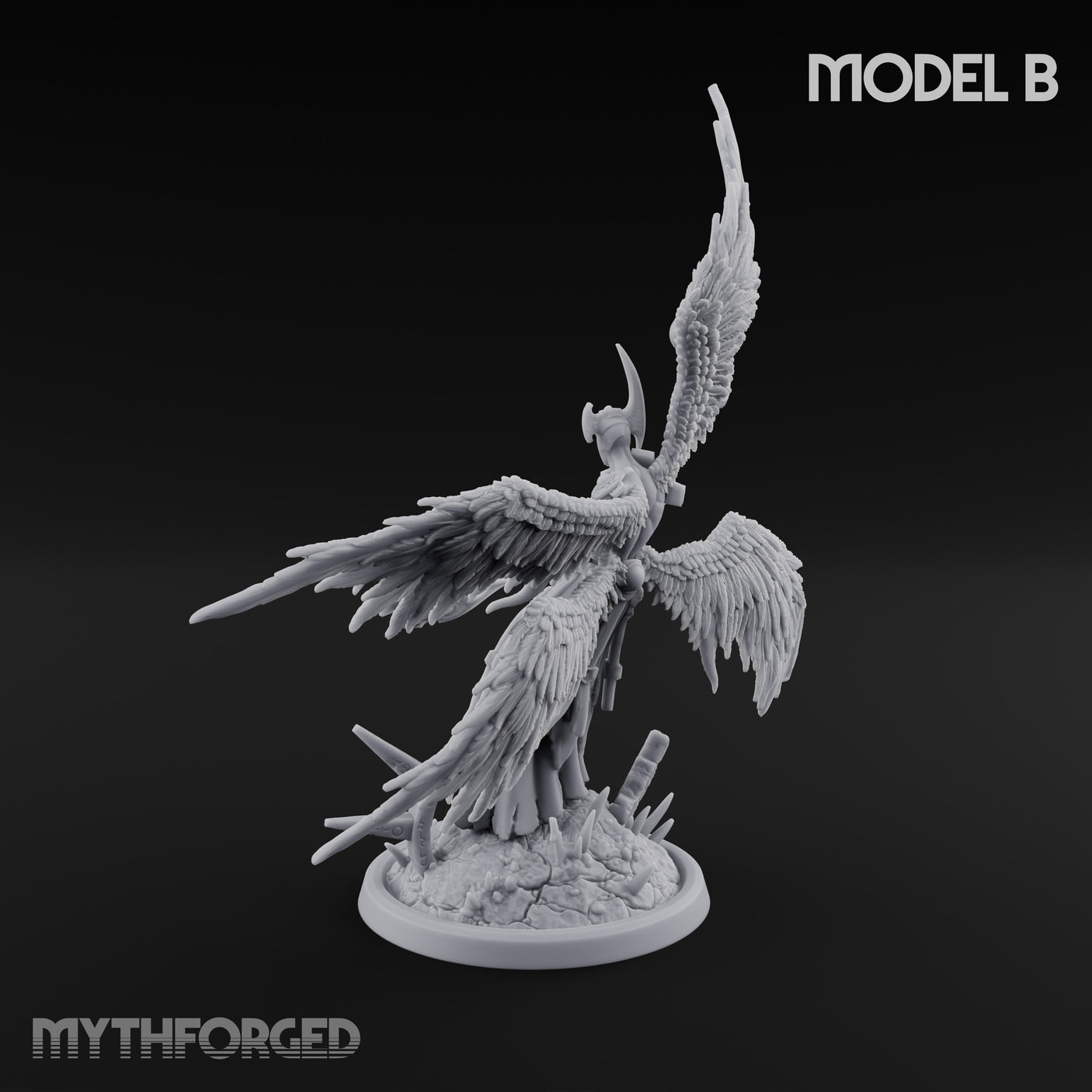 Wings Spread Descending Seraph Warrior B gallery 5