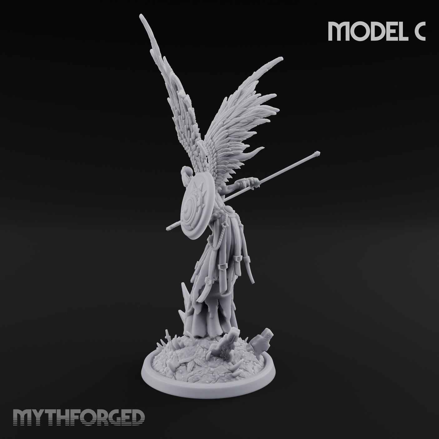 Wings Spread Descending Seraph Warrior C gallery 7