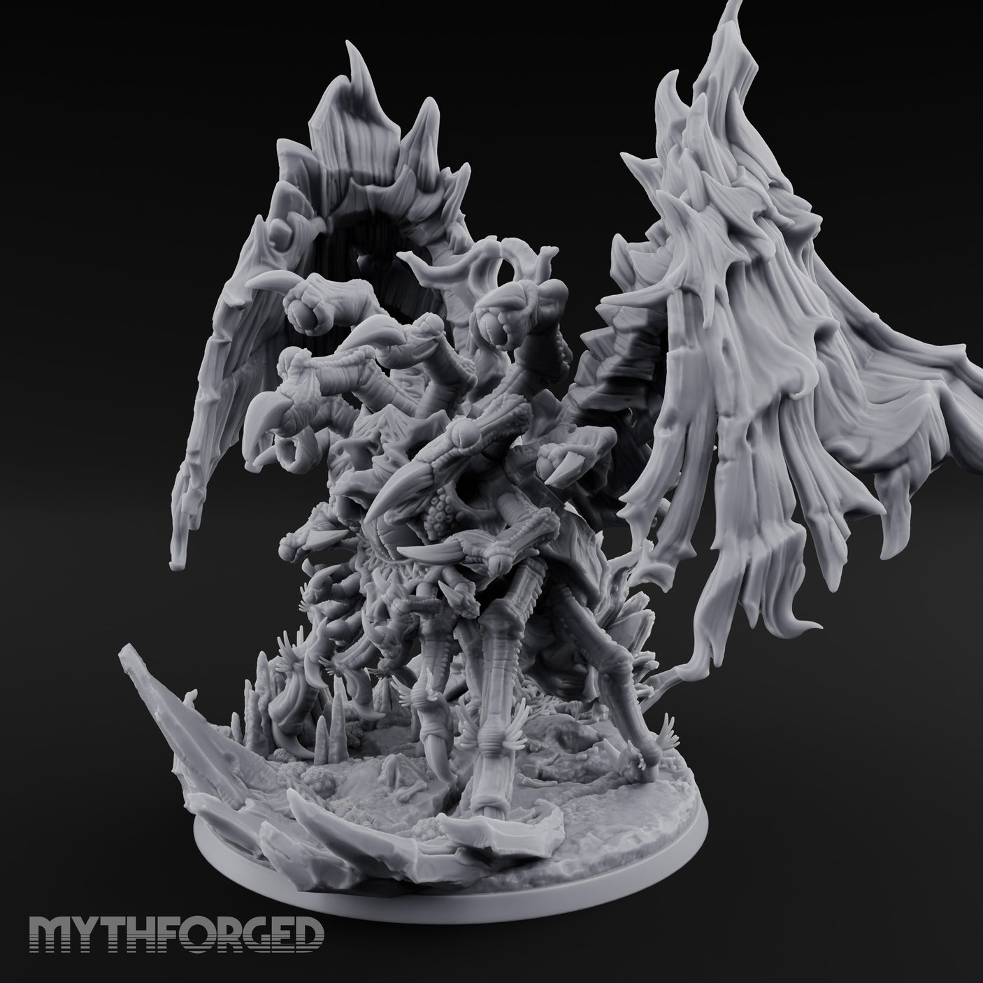 Wings Spreading Beholder Dragon Overlord Miniature for Dungeons and Dragons, Pathfinder or other TTRPGs