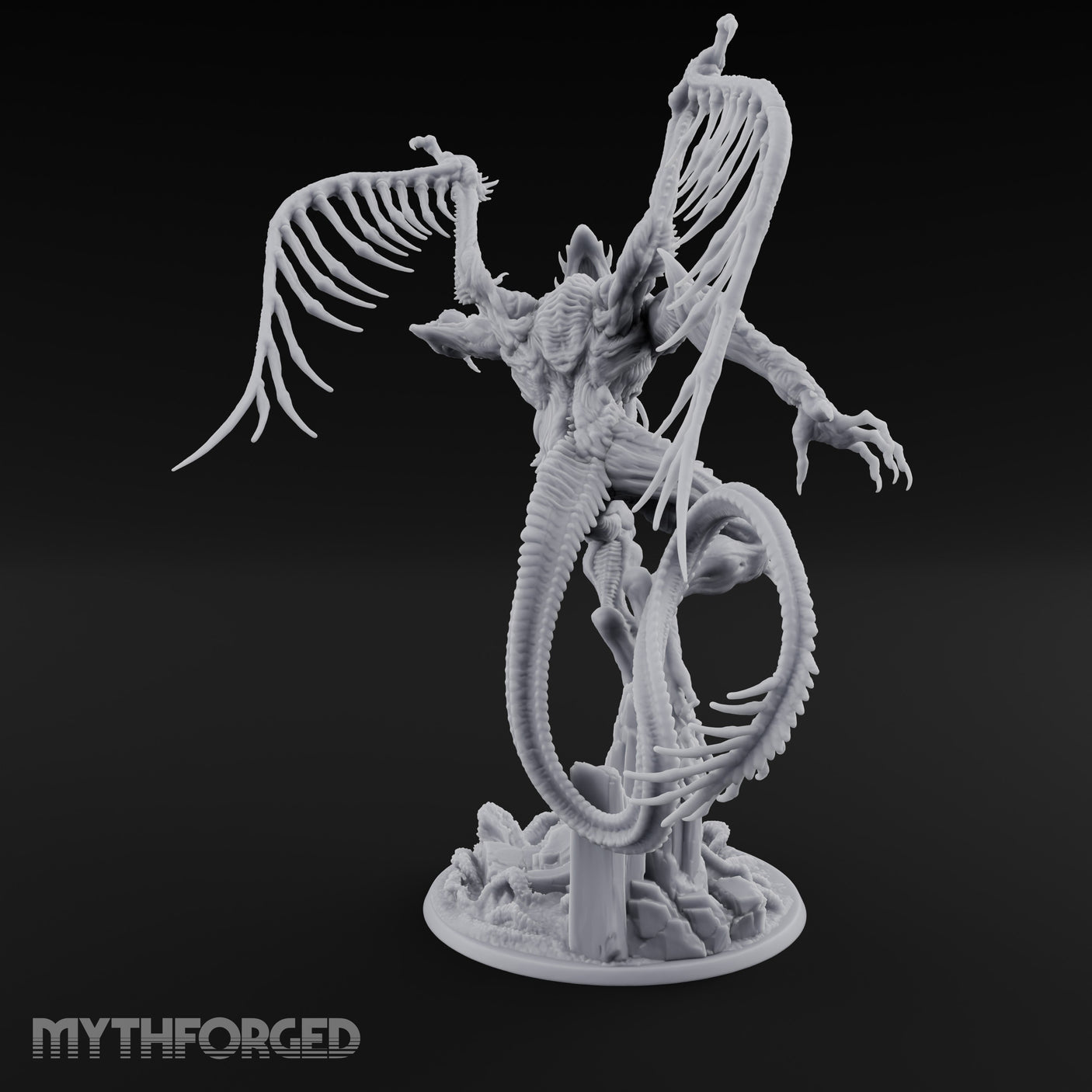 Wings Unfurling Star Spawn Abomination Miniature for Dungeons and Dragons, Pathfinder or other TTRPGs