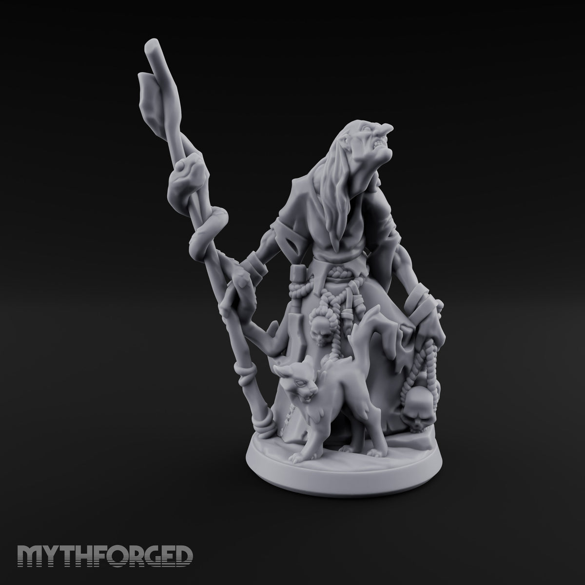 Warts and Skulls Hag Witch A — With Cat