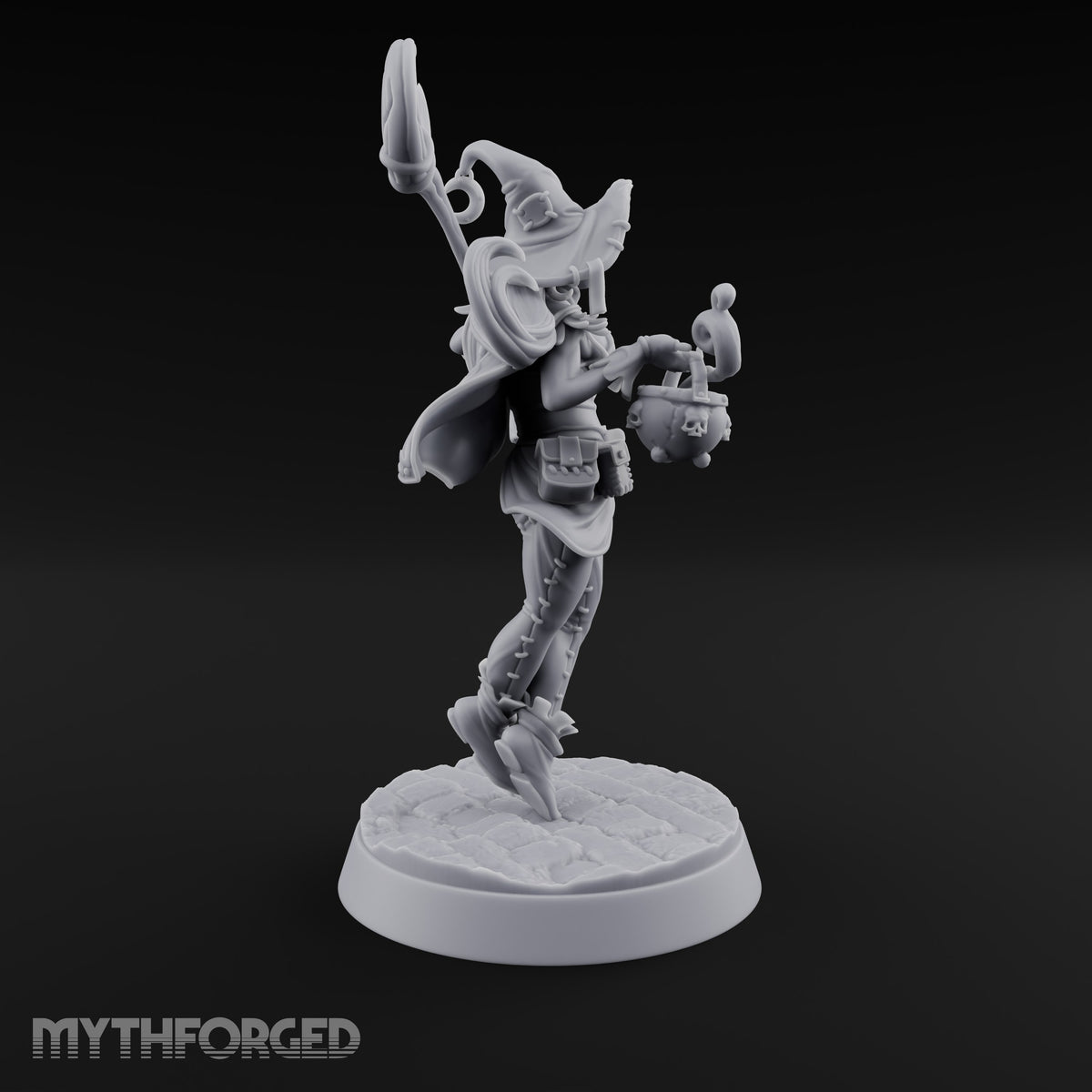 Brewing Trouble on Tiptoe Human Witch