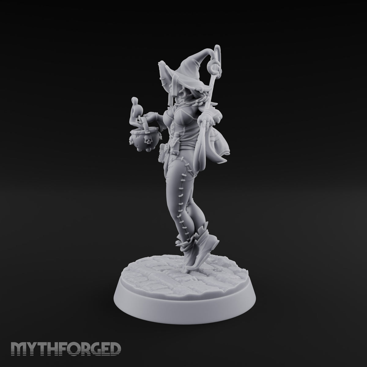 Brewing Trouble on Tiptoe Human Witch